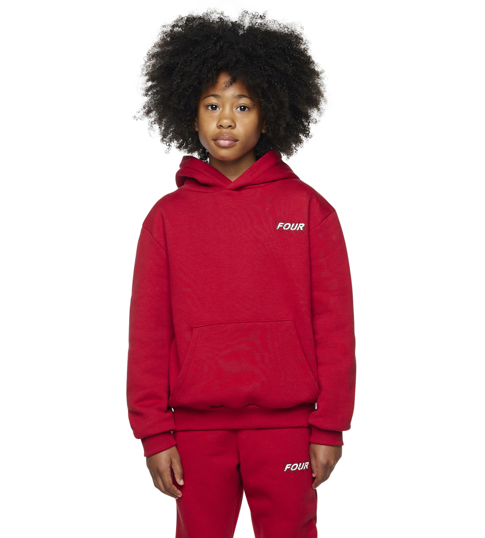 Circles Hoodie Red/ White