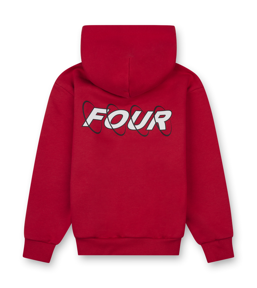 Circles Hoodie Red/ White