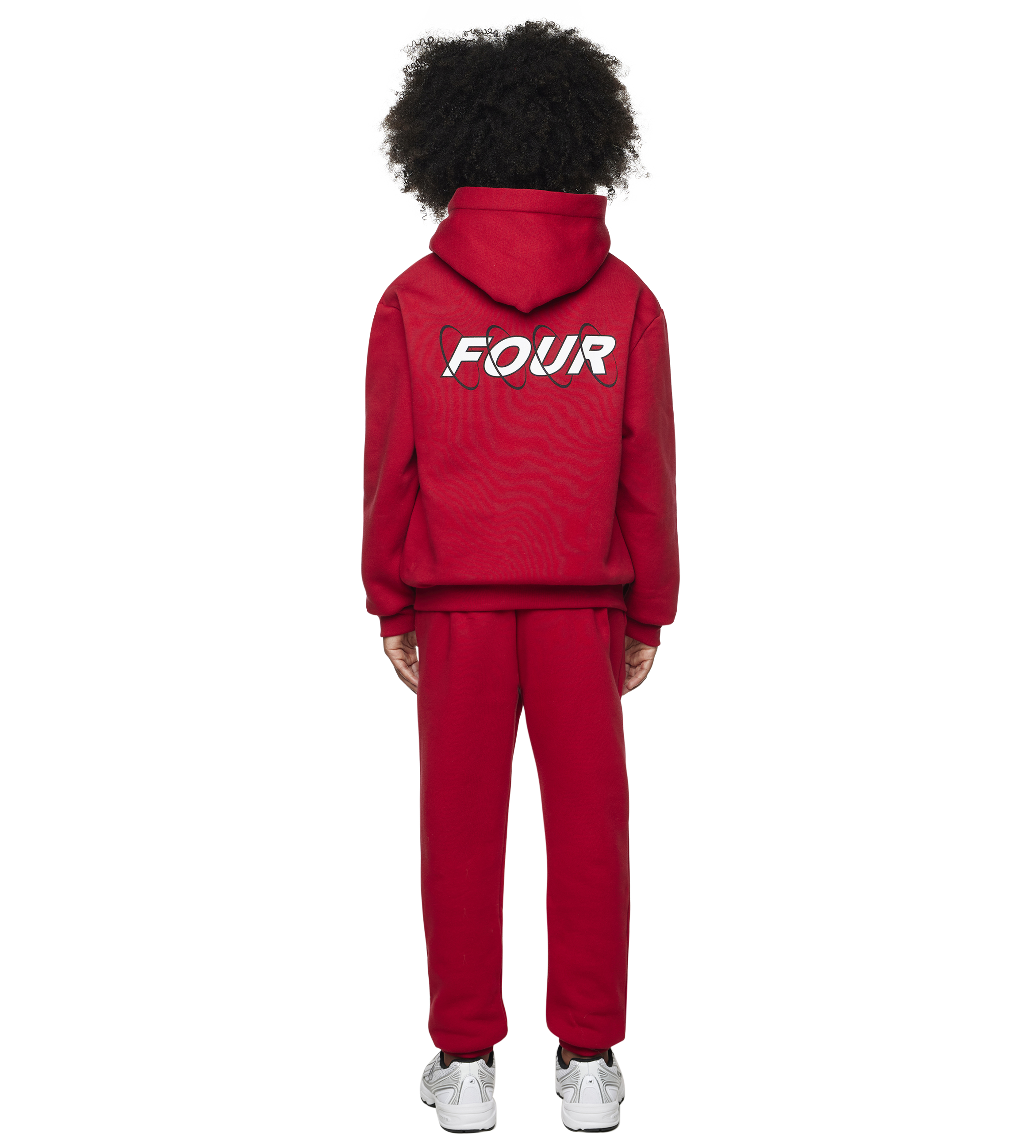 Circles Hoodie Red/ White