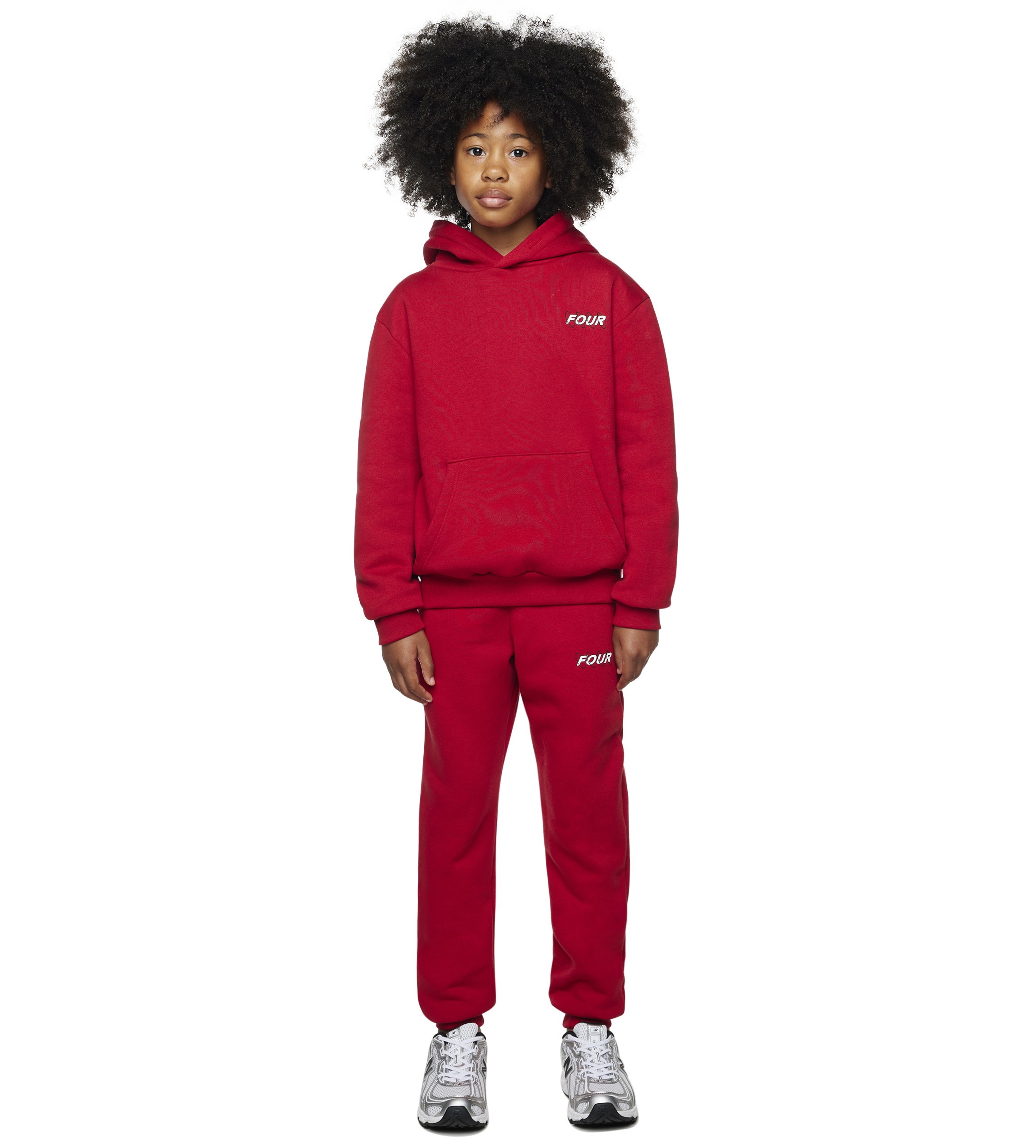 Circles Hoodie Red/ White