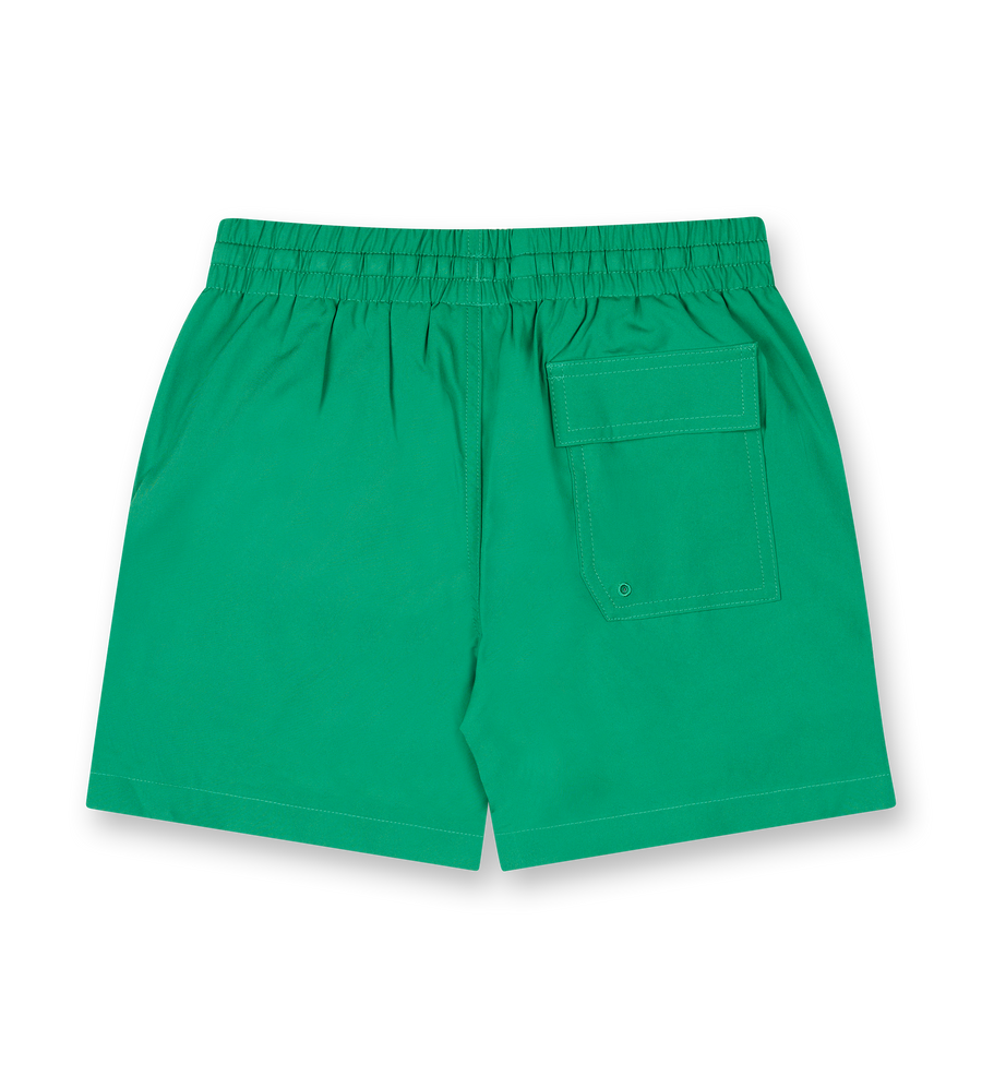 Circles Logo Swim Short Green Bee/ White