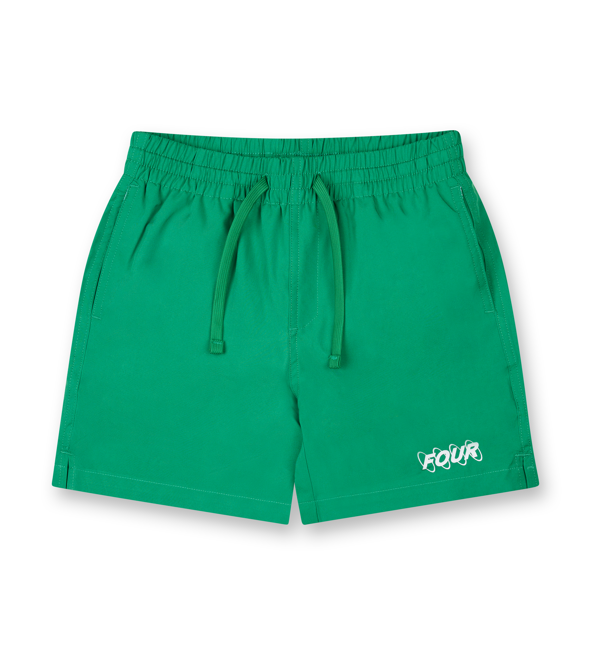 Circles Logo Swim Short Green Bee/ White2