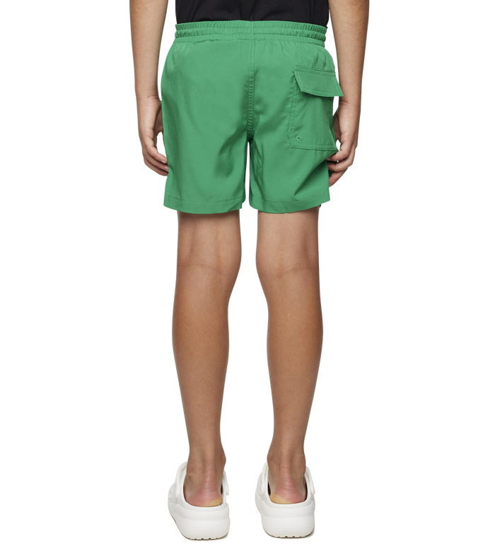 Circles Logo Swim Short Green Bee/ White