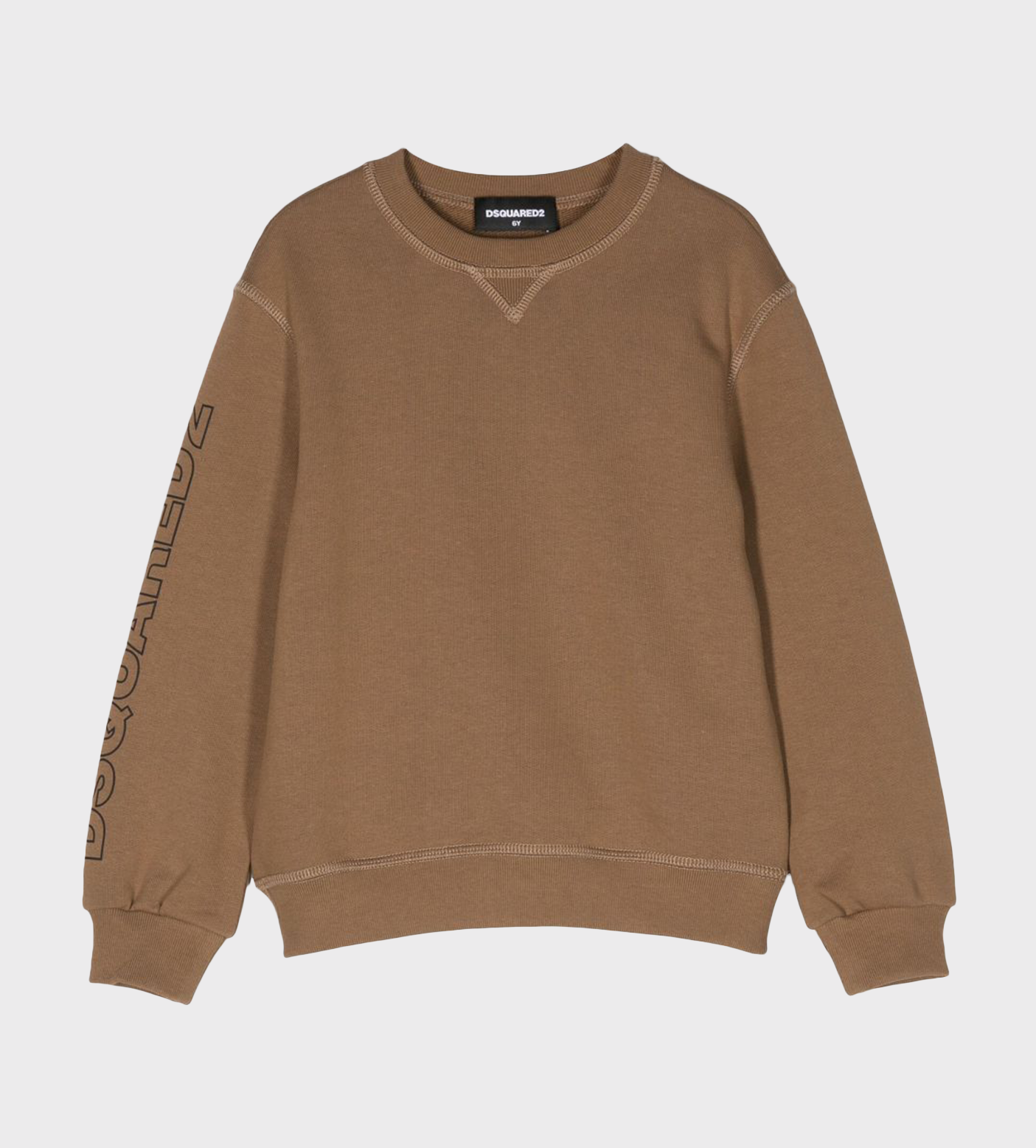 Logo-Print Cotton Sweatshirt Brown