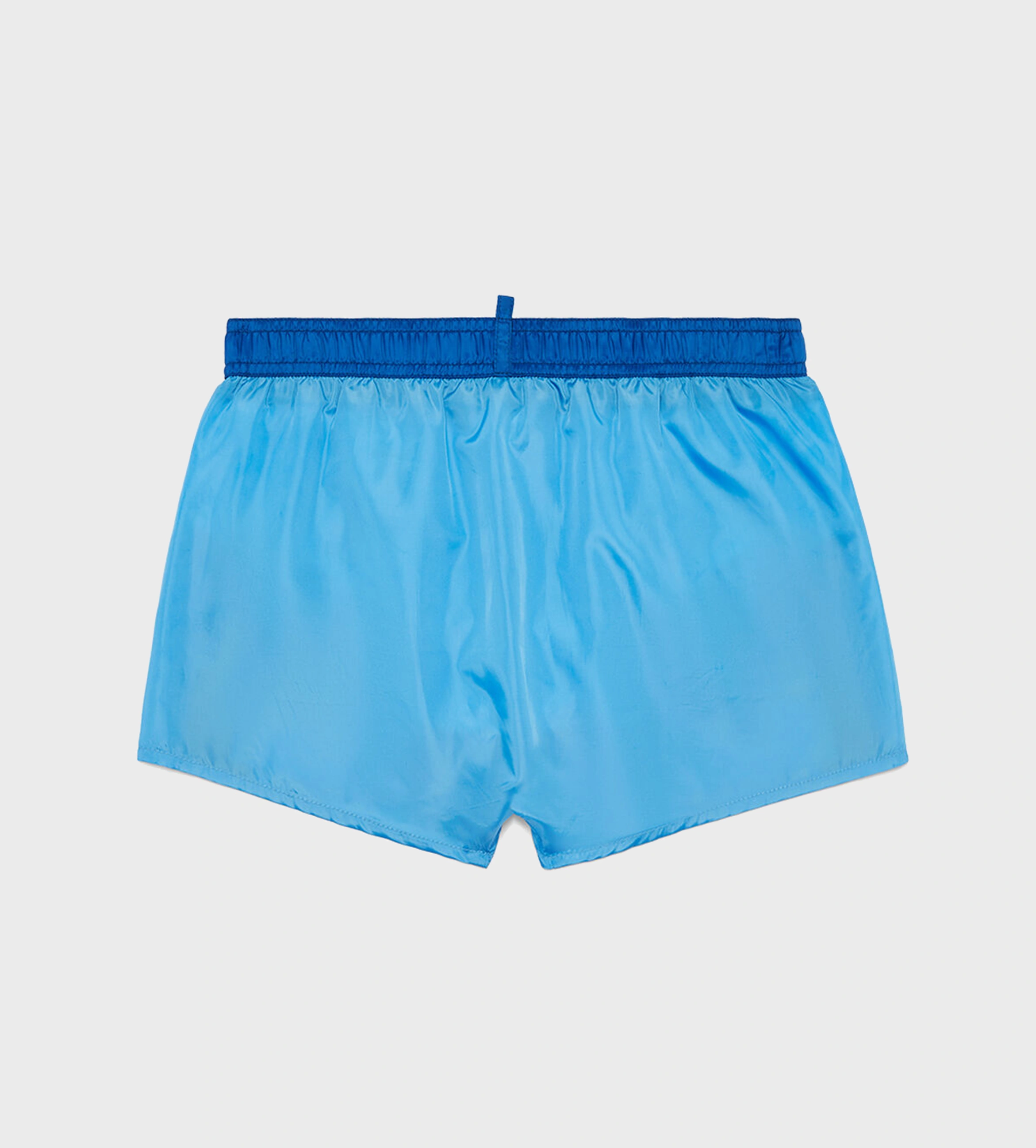 Logo-Tape Drawstring Swim Shorts Blue