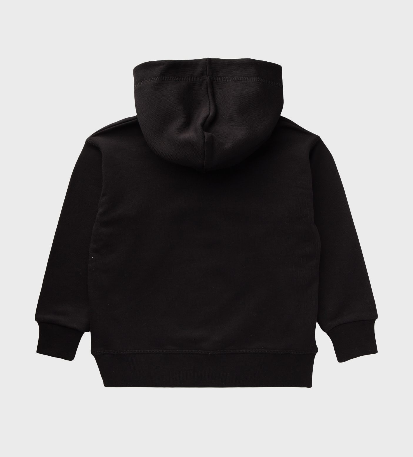 Rubberized Logo Cotton Jersey Hoodie Black