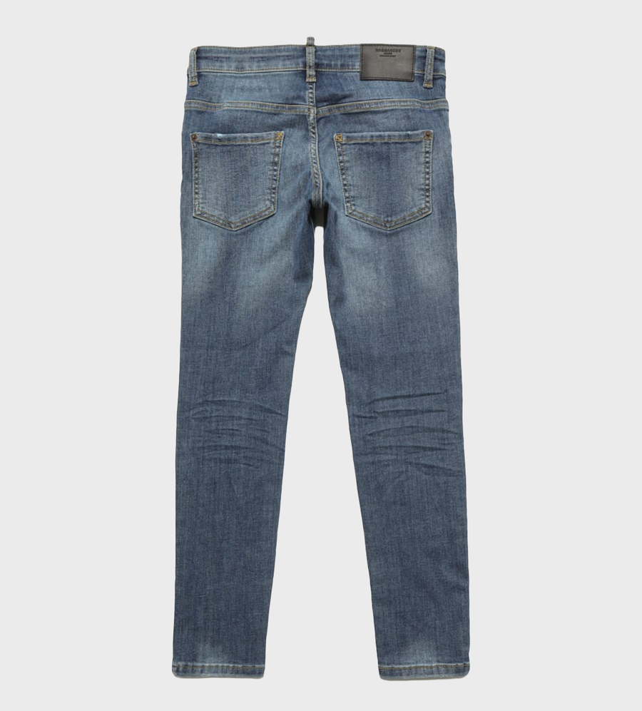 Mid-Rise Skinny Jeans Skater Blue