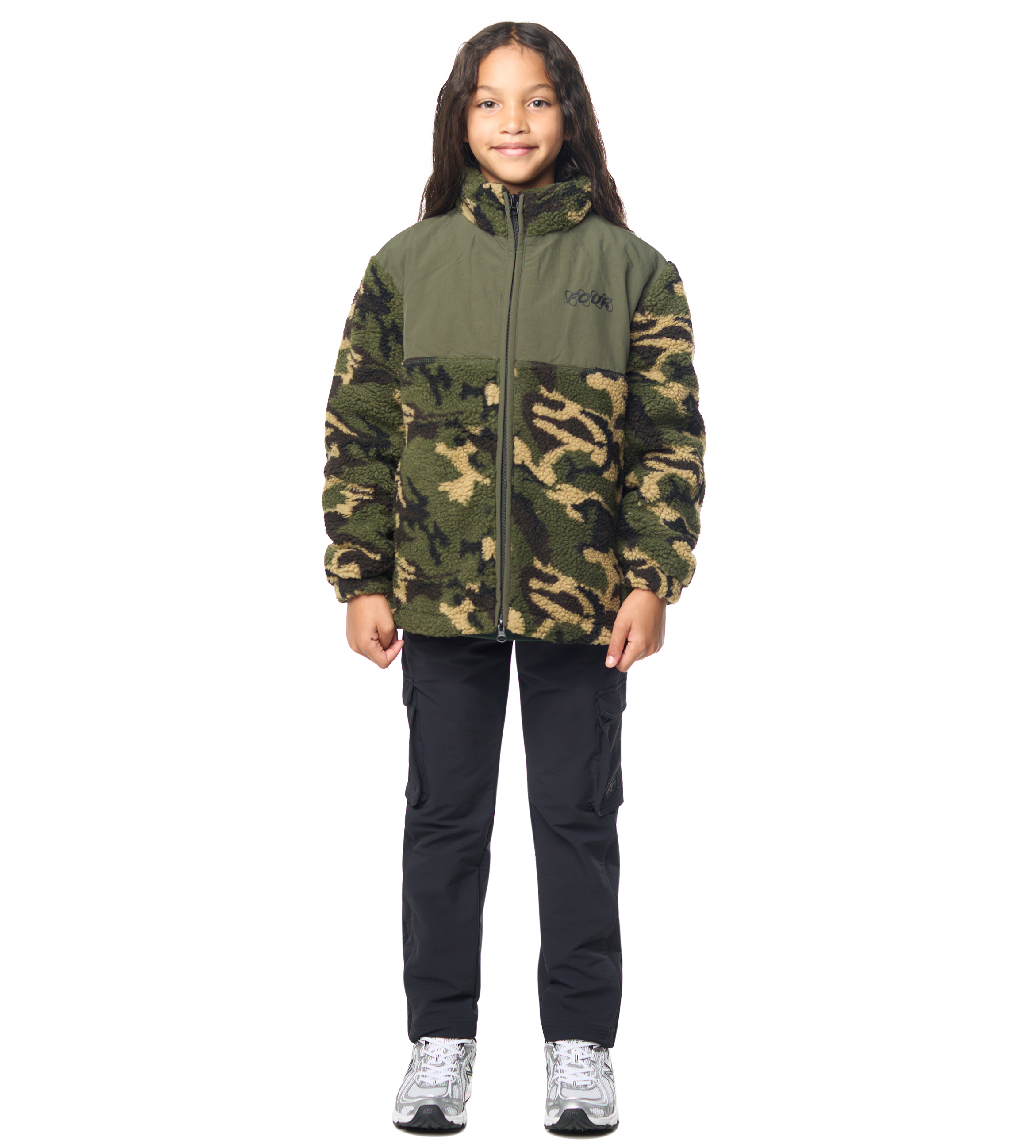 Circles Sherpa Zip Vest Camo