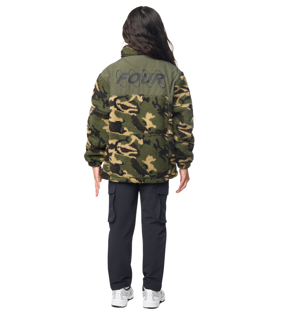 Circles Sherpa Zip Vest Camo