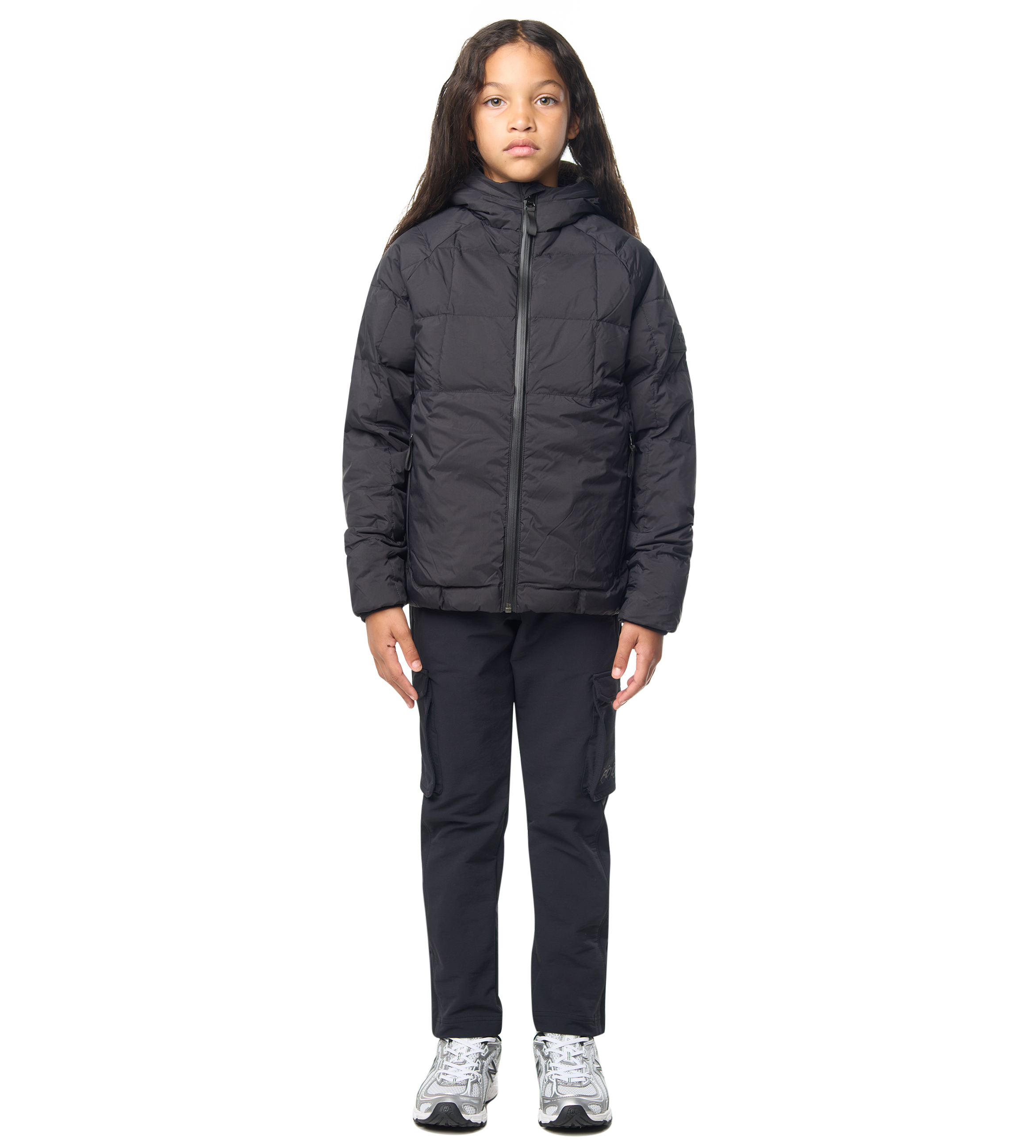 Square Logo Puffer Jacket Black