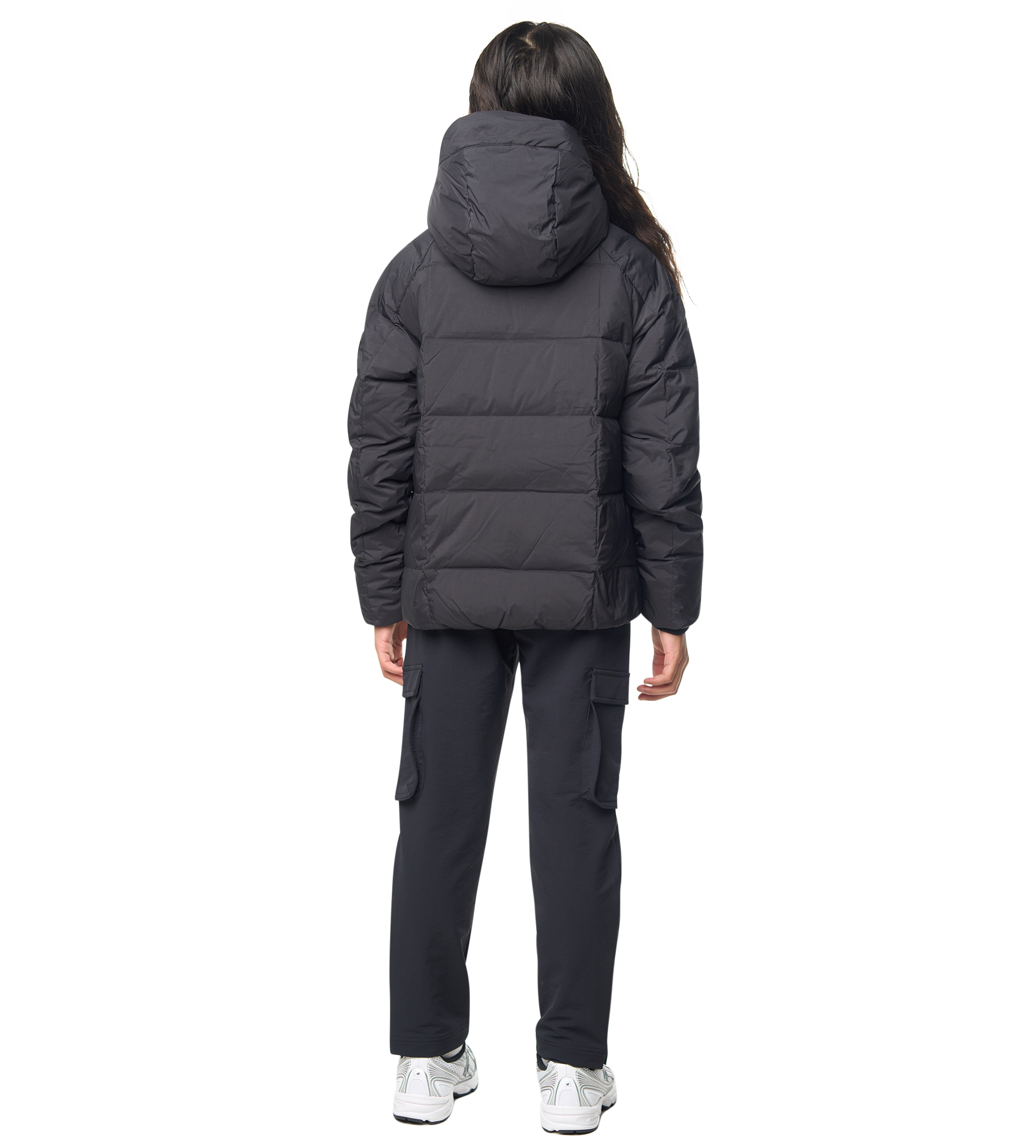 Square Logo Puffer Jacket Black