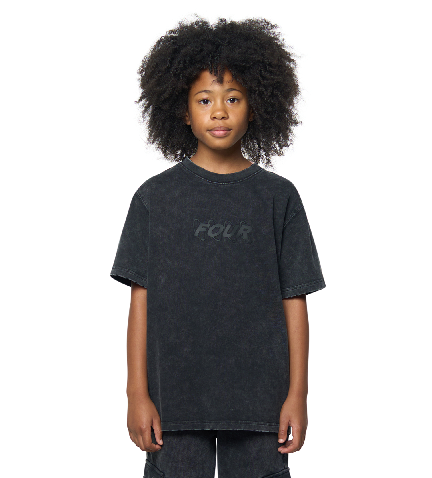 Circles T-Shirt Washed Black