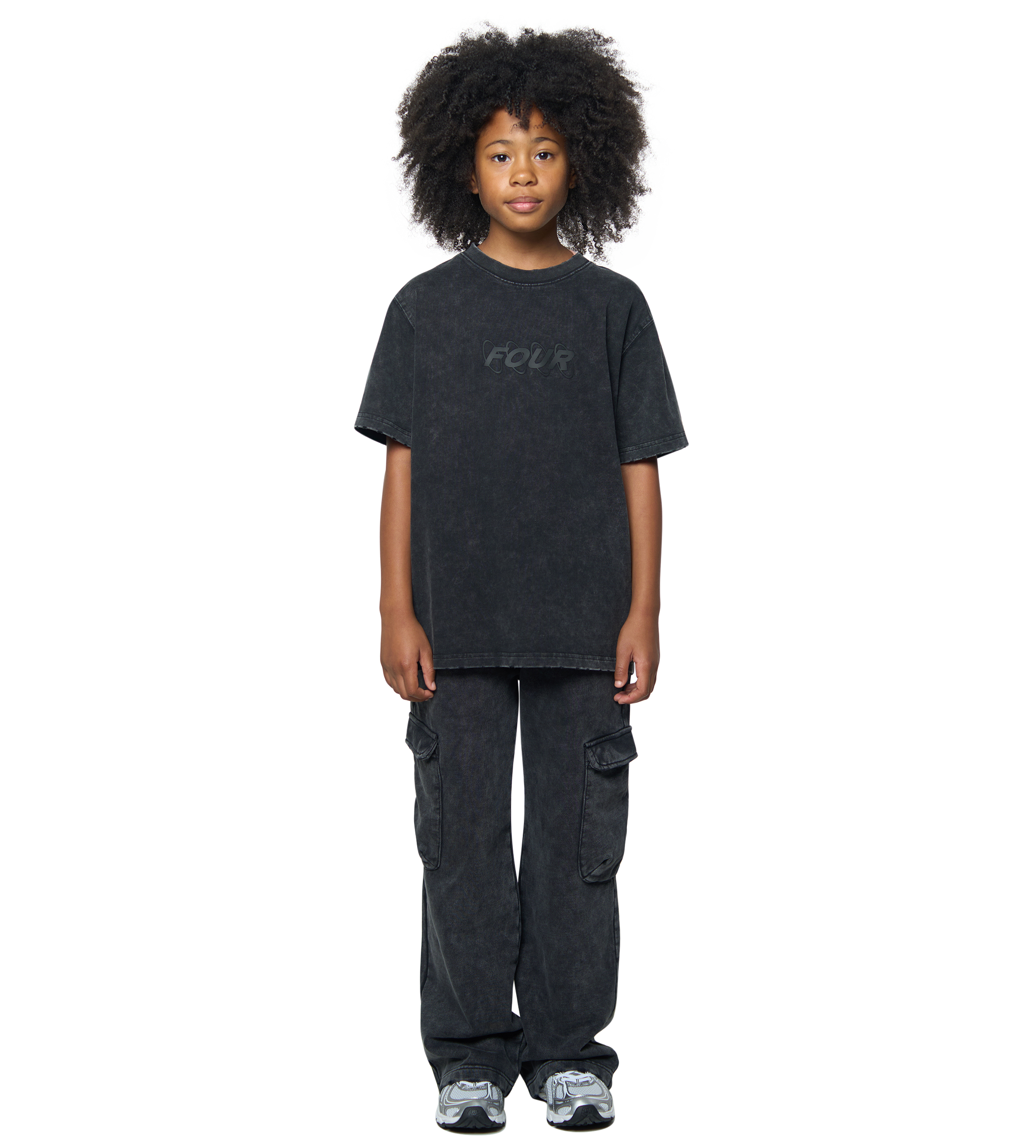 Circles T-Shirt Washed Black
