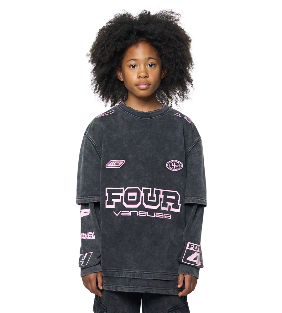 Race Comp DL Longsleeve Washed Black/ Pink