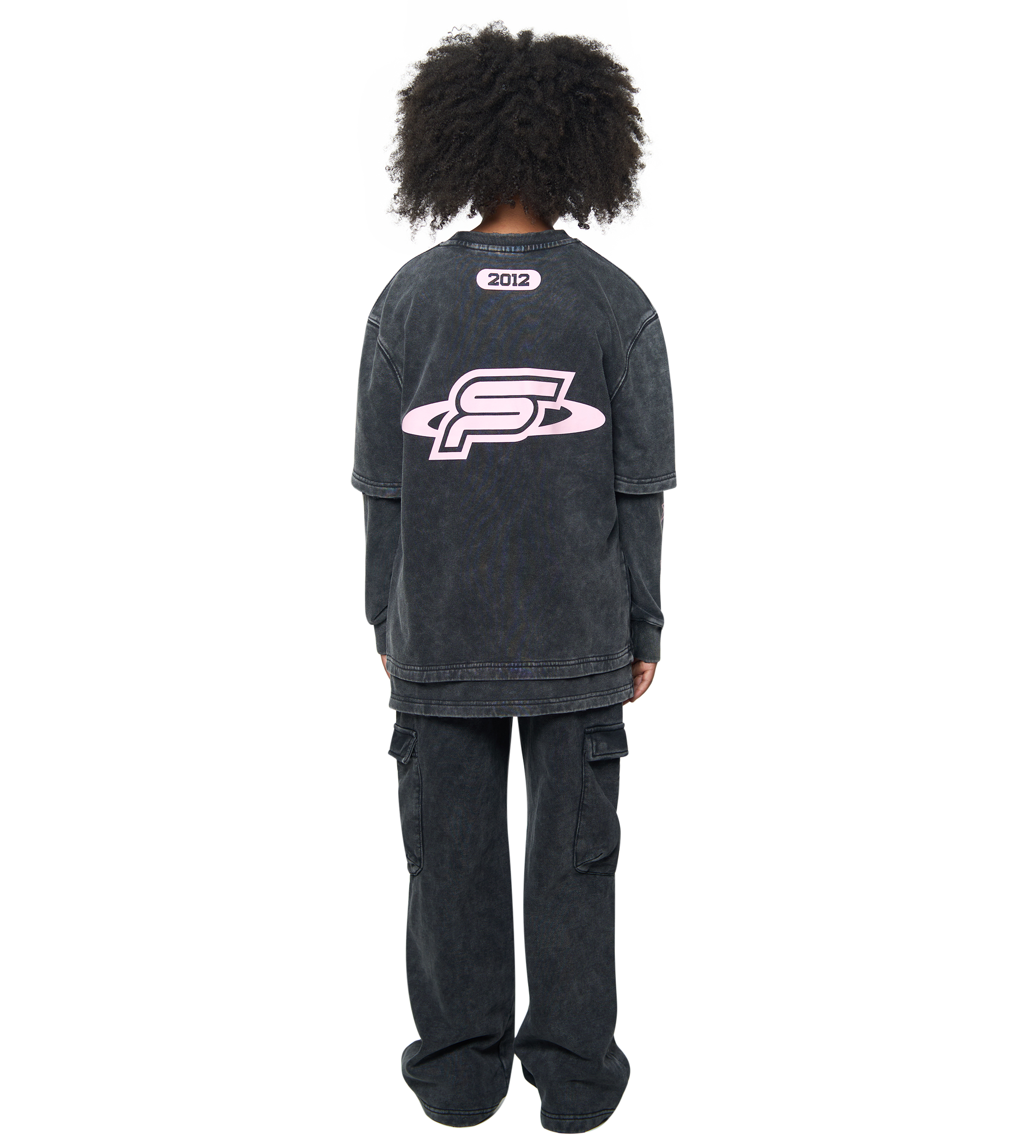 Race Comp DL Longsleeve Washed Black/ Pink