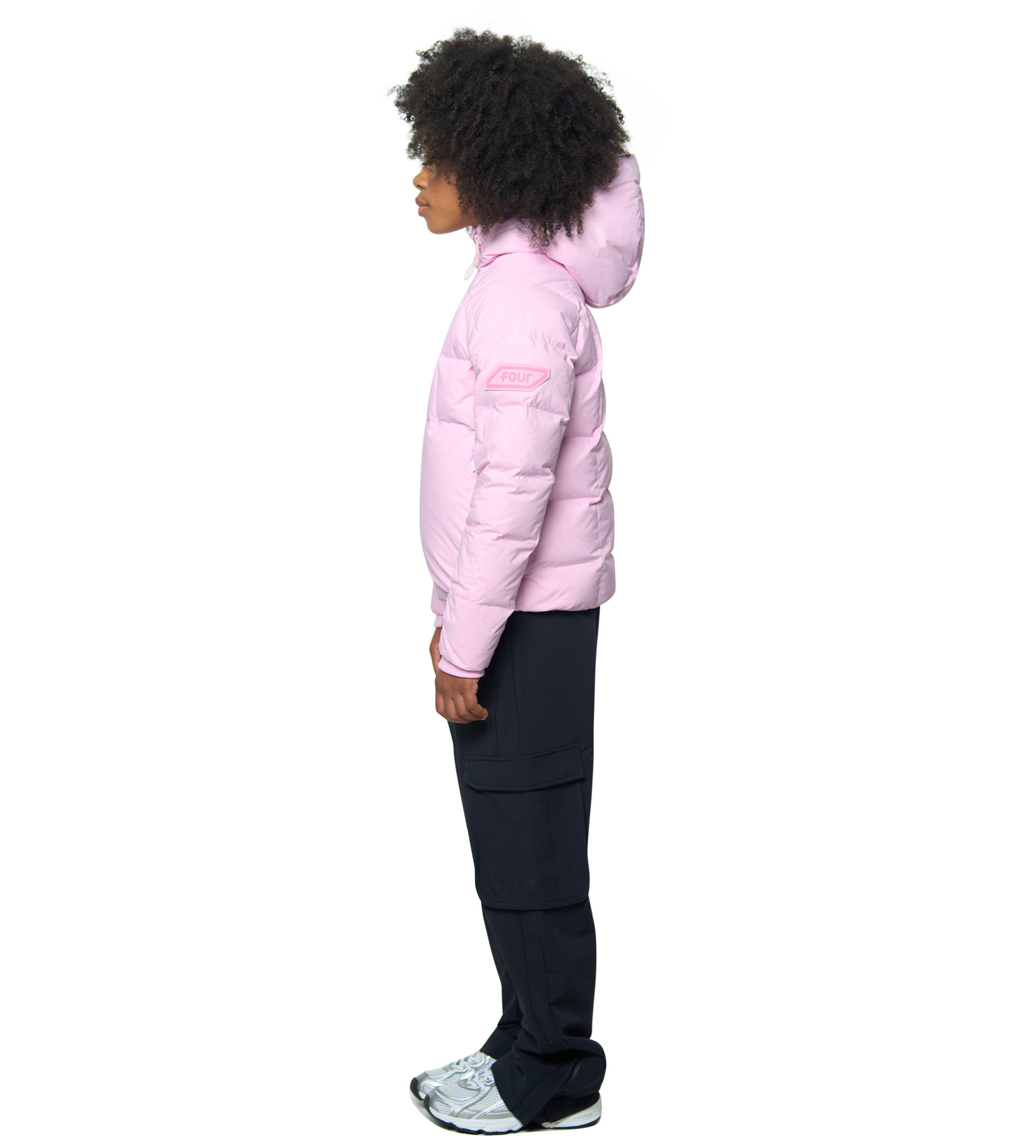Square Logo Puffer Jacket Soft Pink