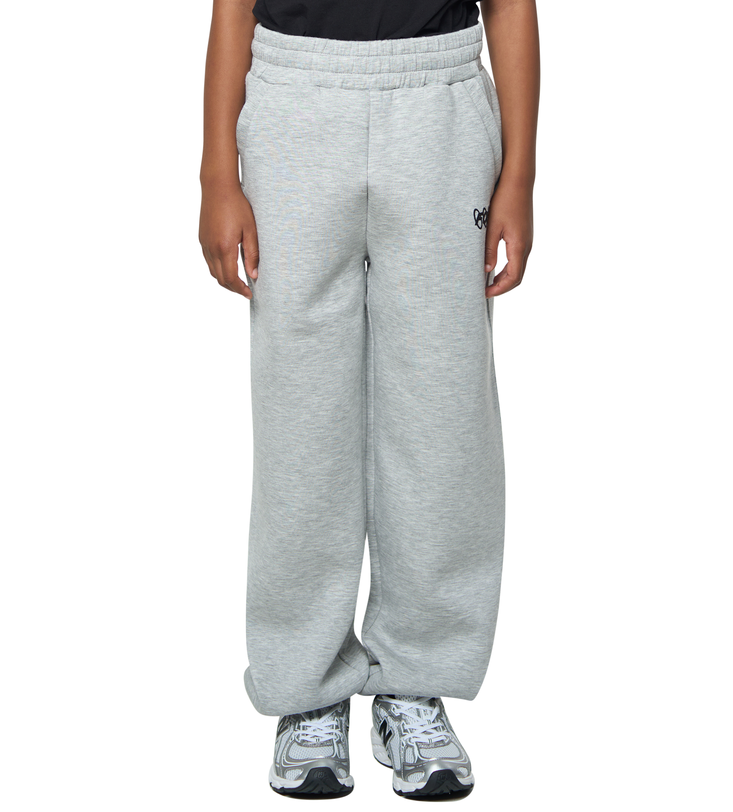 Circles Scuba Straight Leg Cuffed Grey Melange