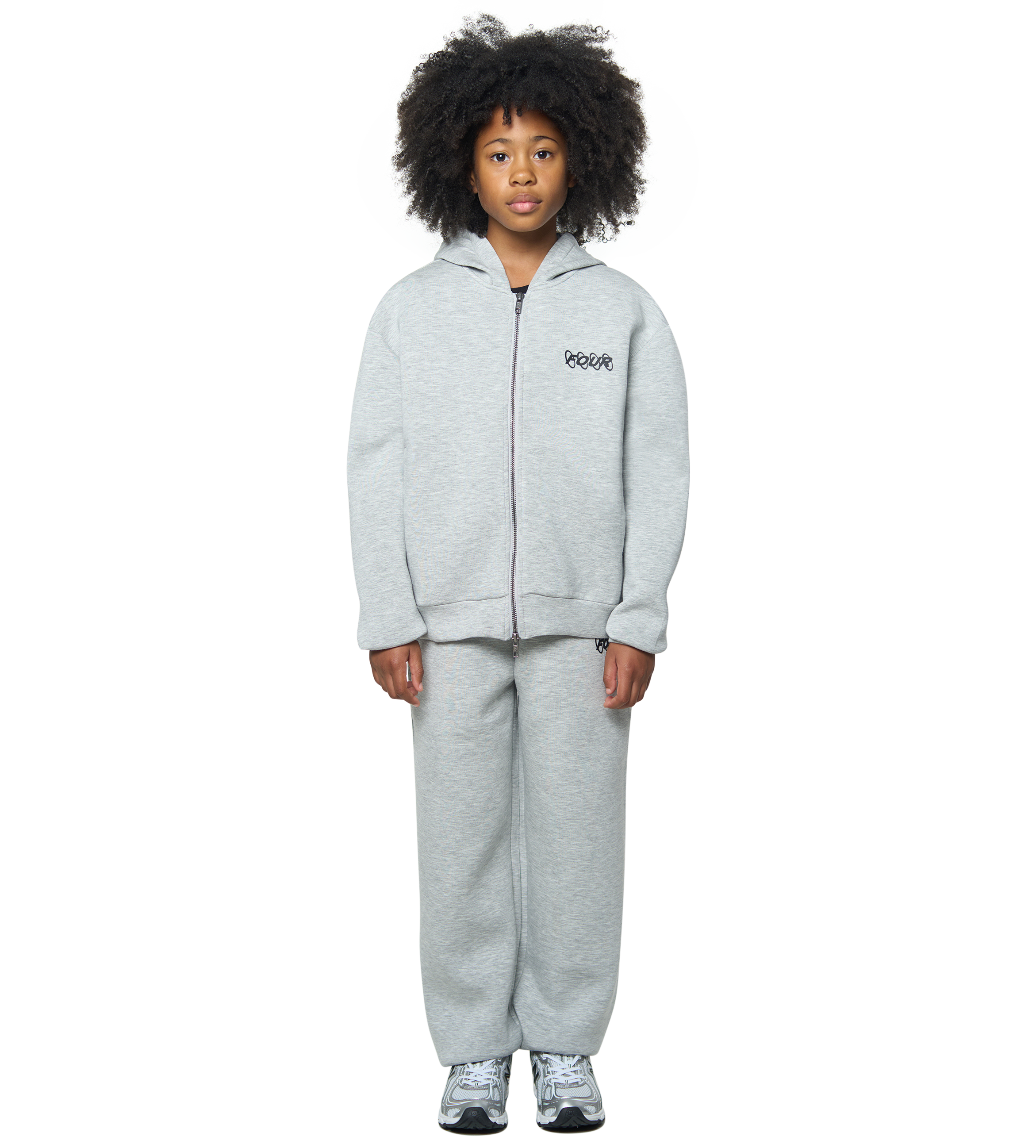 Circles Scuba Straight Leg Cuffed Grey Melange
