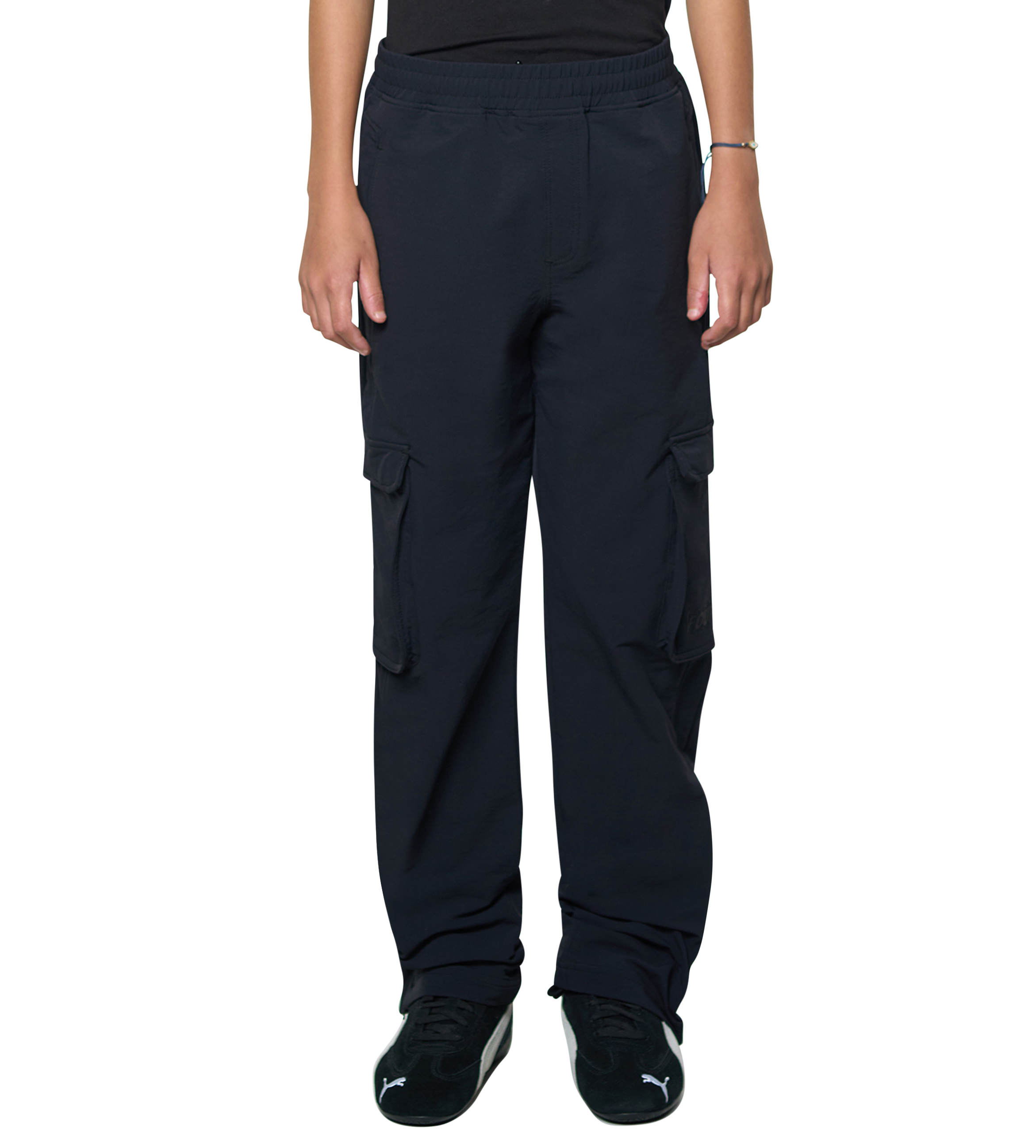 Circles Nylon Pants Black