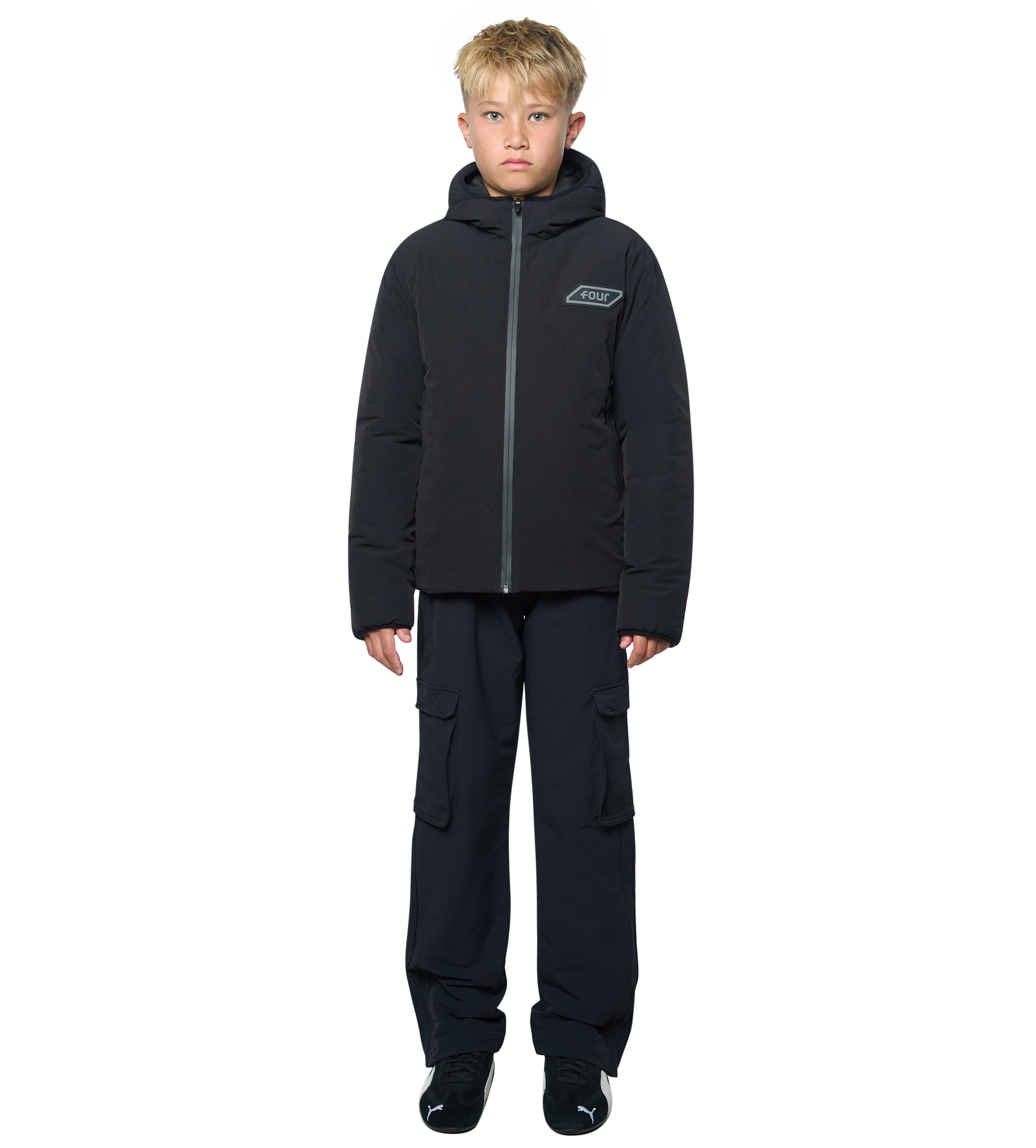 Square Logo Inbetween Jacket Black