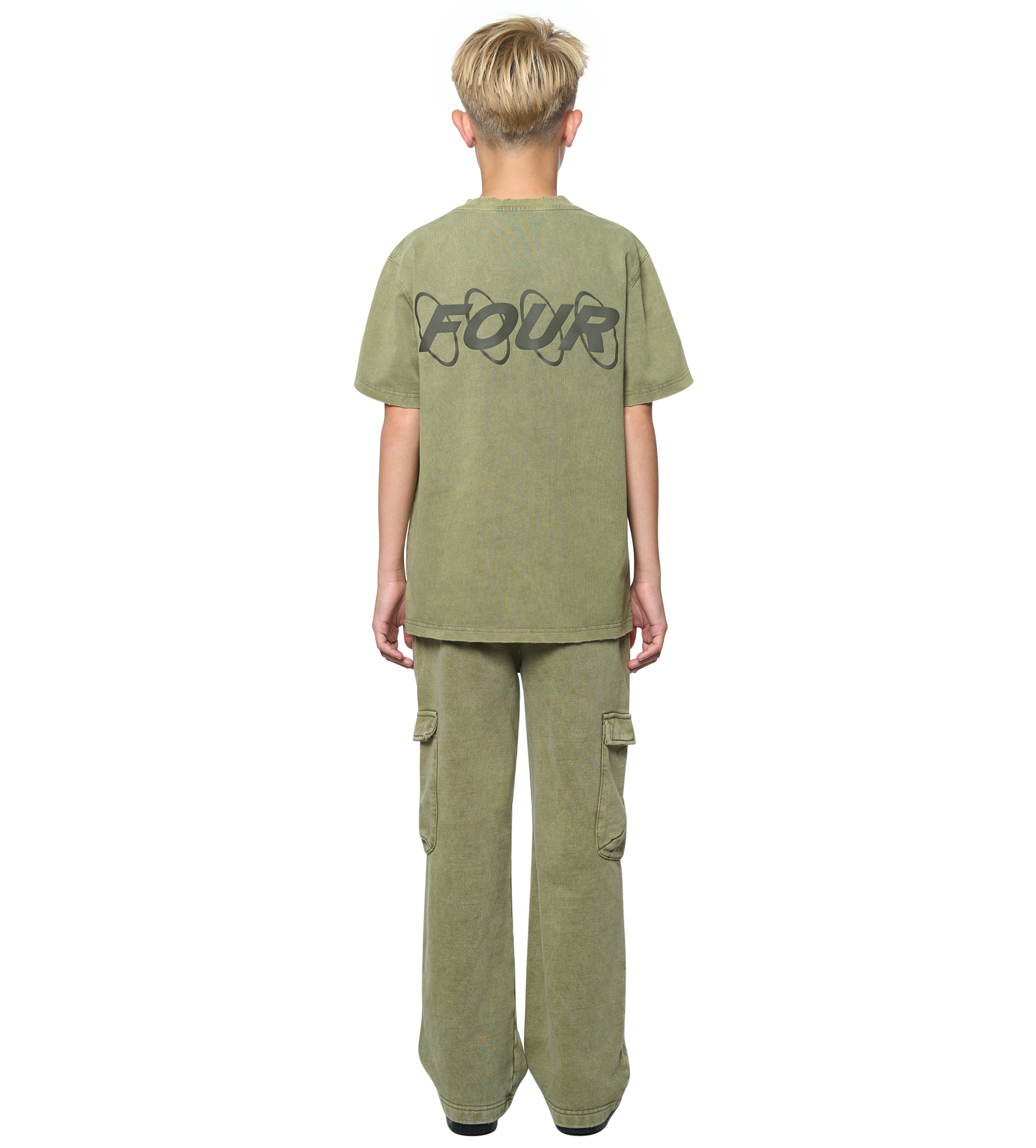 Circles T-Shirt Washed Moss Green