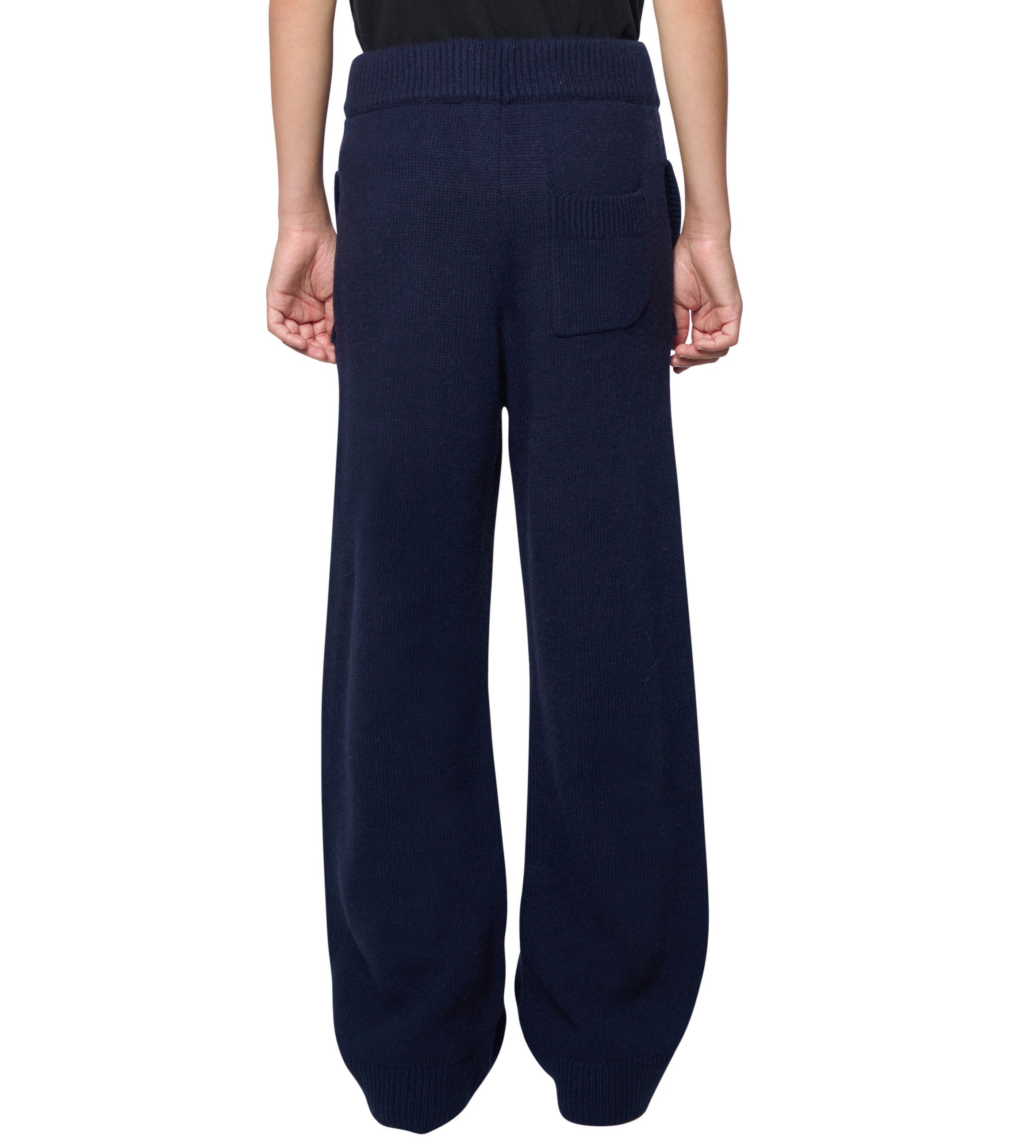 Knitted Pants Marine Blue/ White