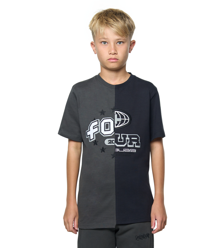 Split T-Shirt Black/ Raven