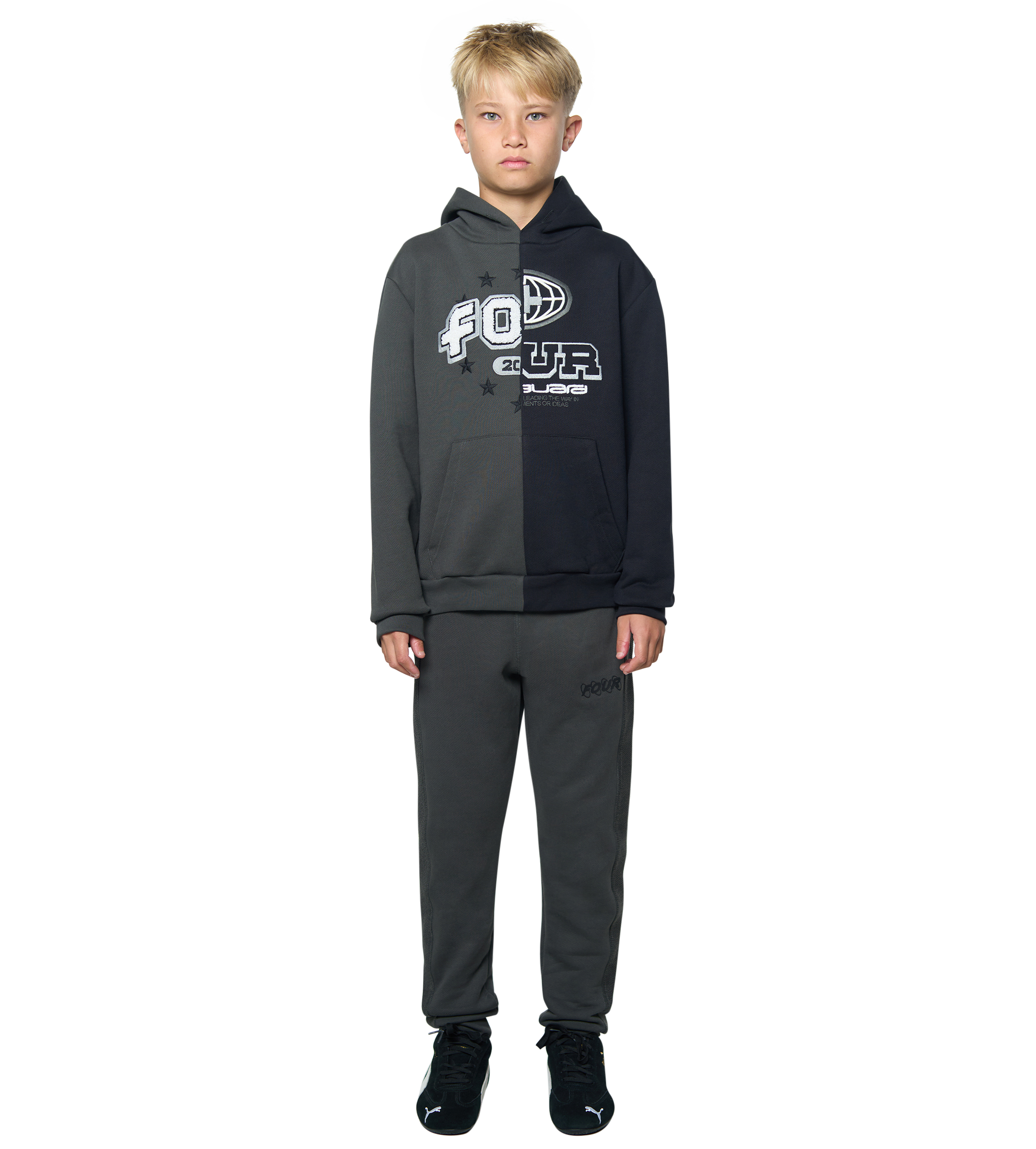 Split Hoodie Black/ Raven