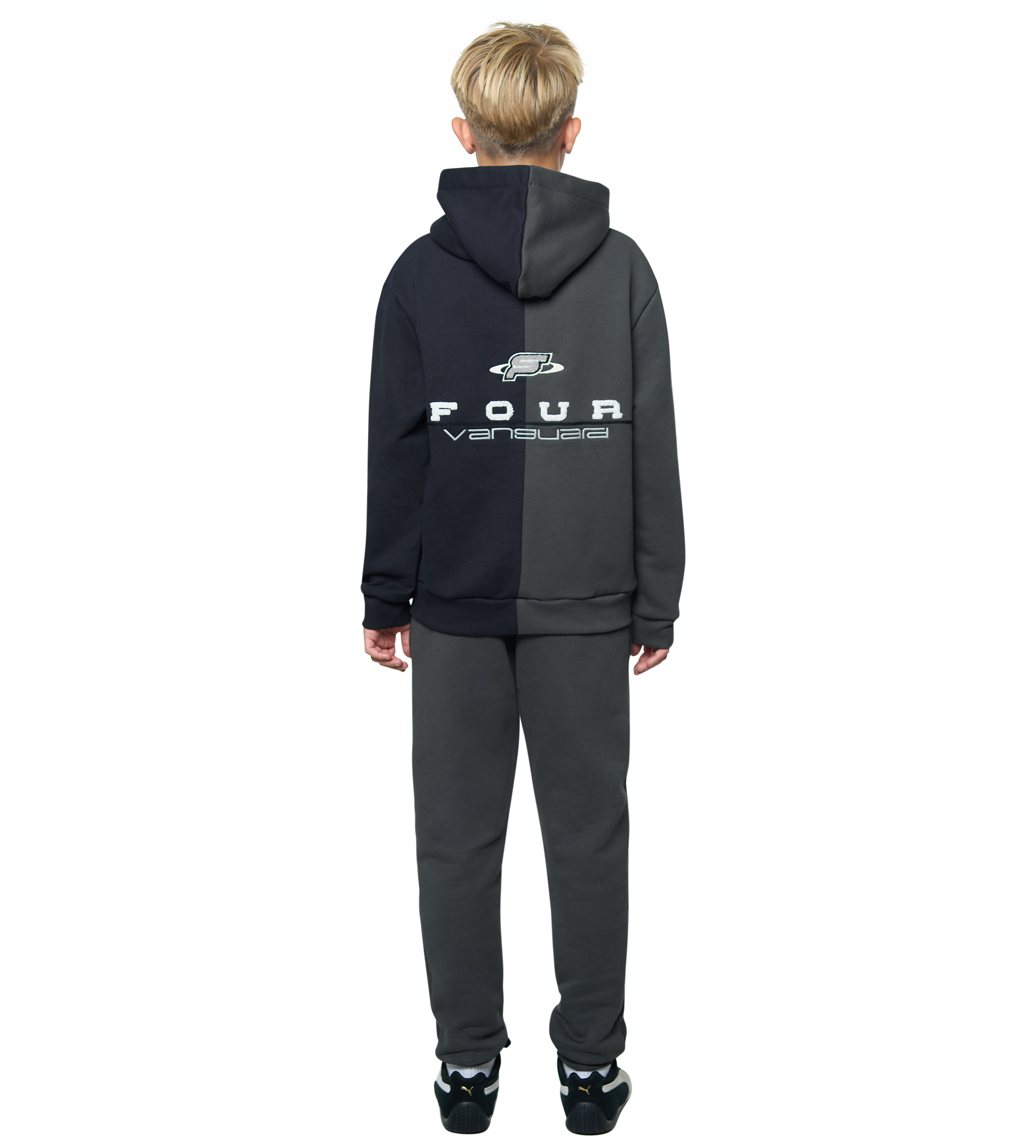 Split Hoodie Black/ Raven