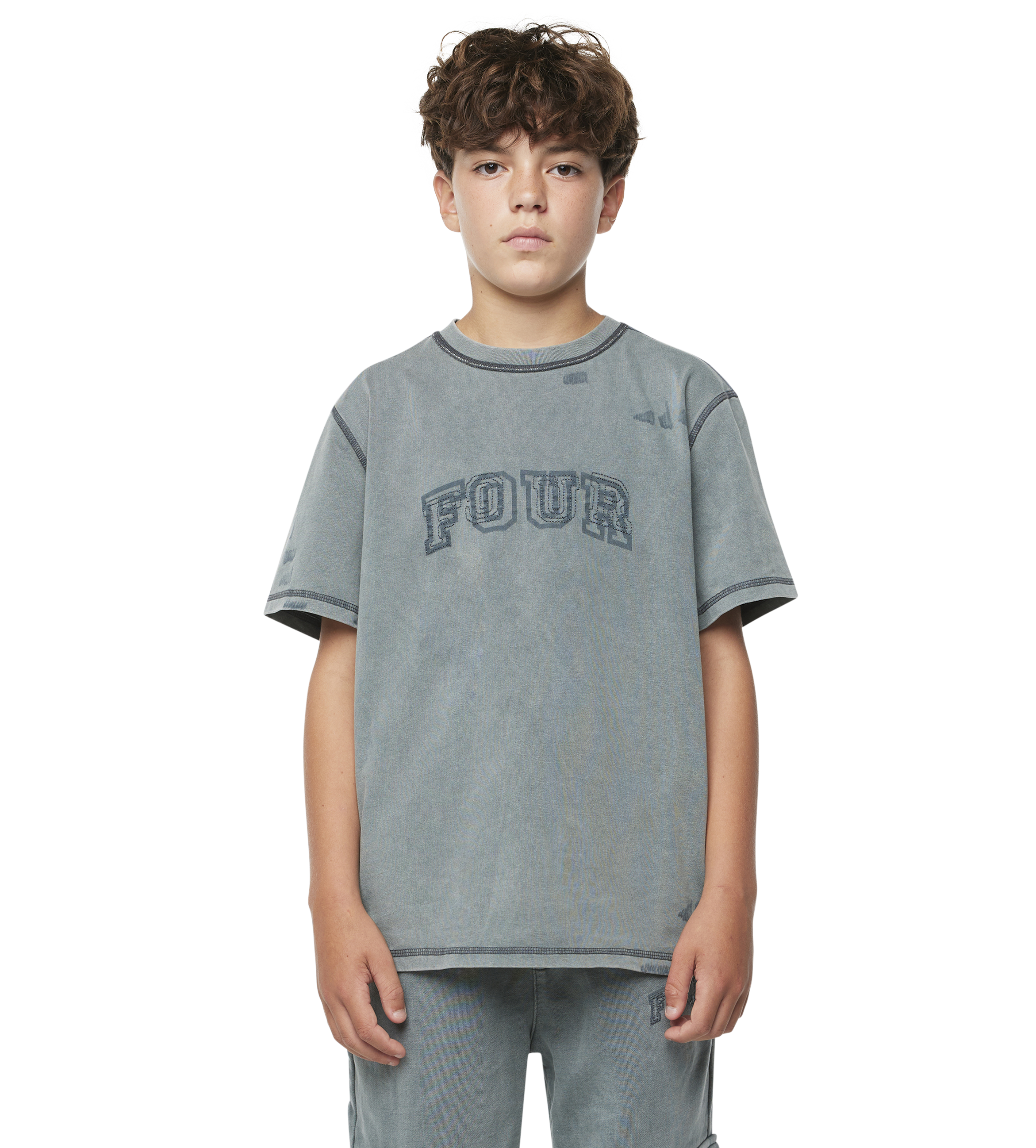 Arch T-shirt Washed Grijs
