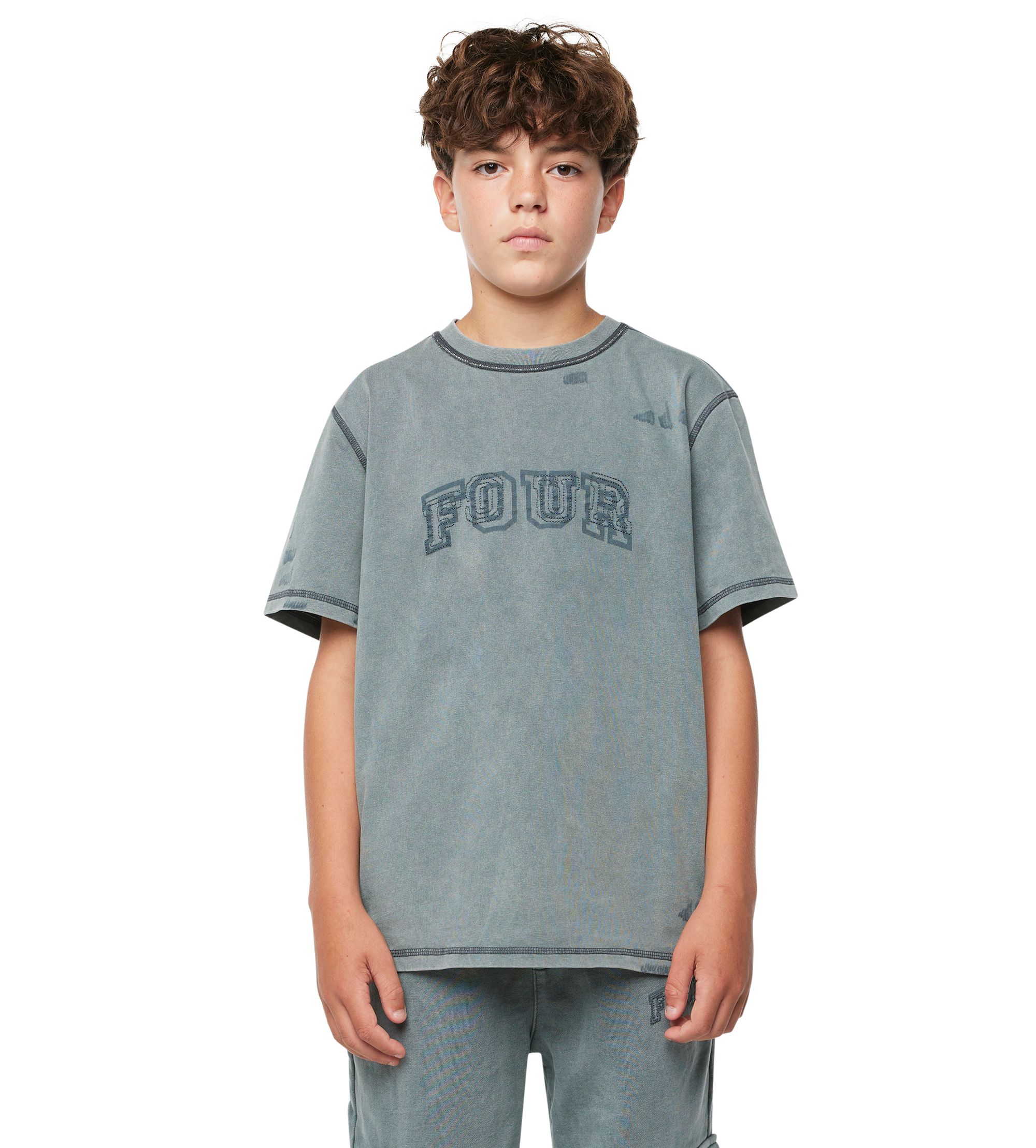 Arch T-shirt Washed Grijs