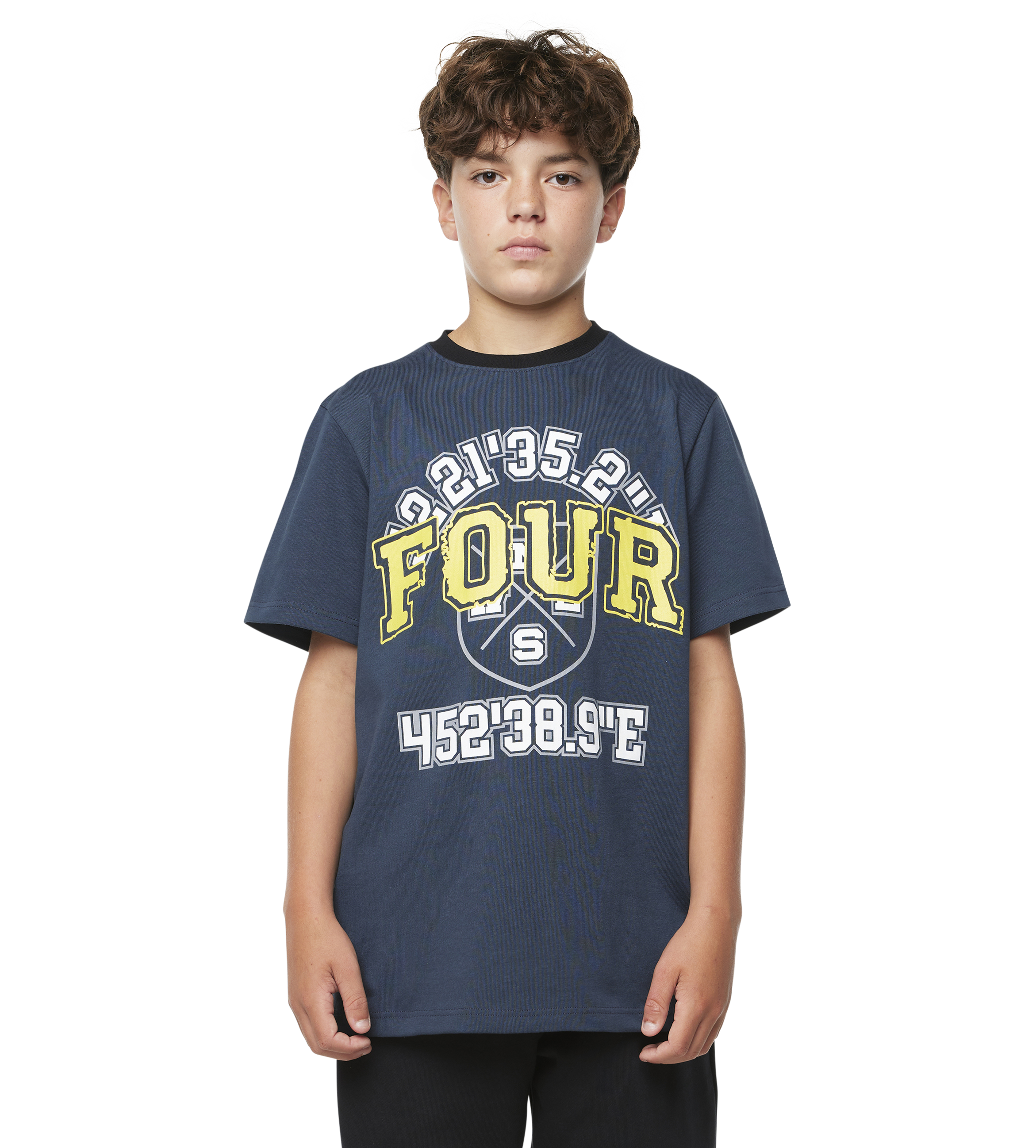 Special Two Tone T-shirt Marineblauw/ Zwart