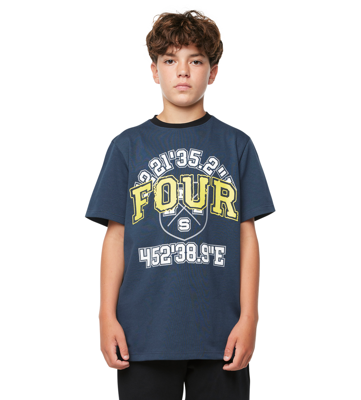 Special Two Tone T-shirt Marineblauw/ Zwart