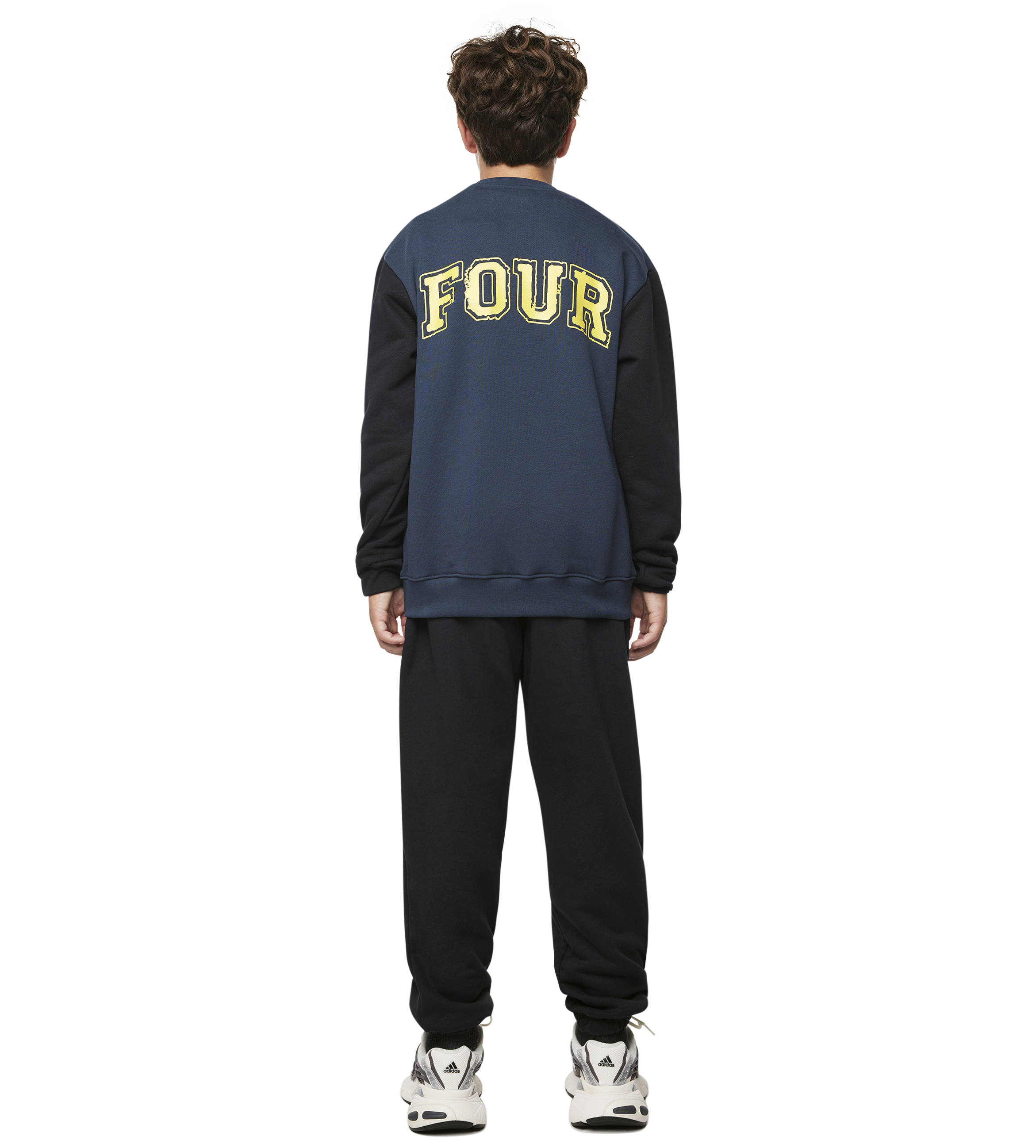 Special Two Tone Crewneck Marineblauw/ Zwart