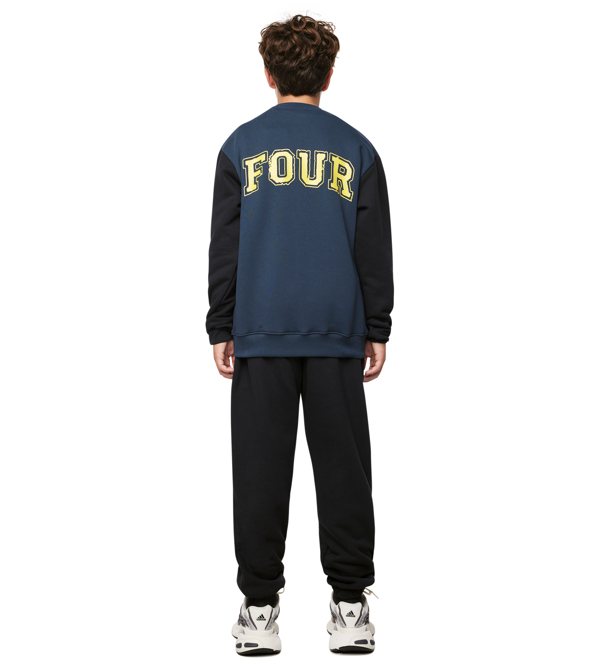 Special Two Tone Crewneck Marineblauw/ Zwart
