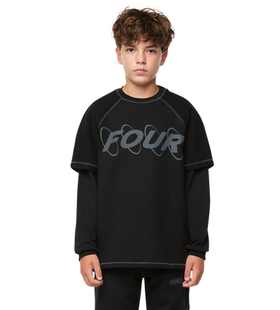 Circles Inside Out Longsleeve DL Zwart