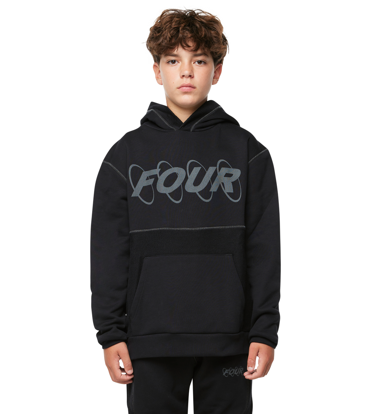 Circles Inside Out Hoodie Black