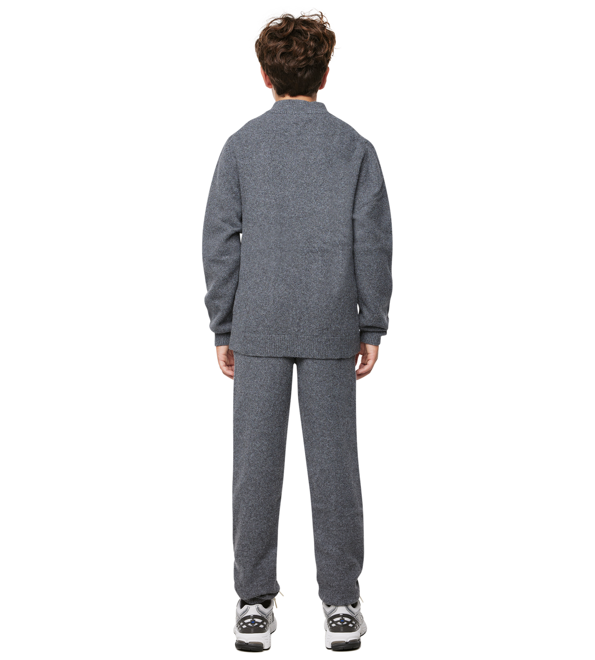 Knitted Zip Up Dark Grey