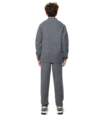 Knitted Zip Up Dark Grey