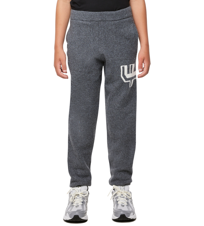 Gebreide Broek Cuffed Donkergrijs