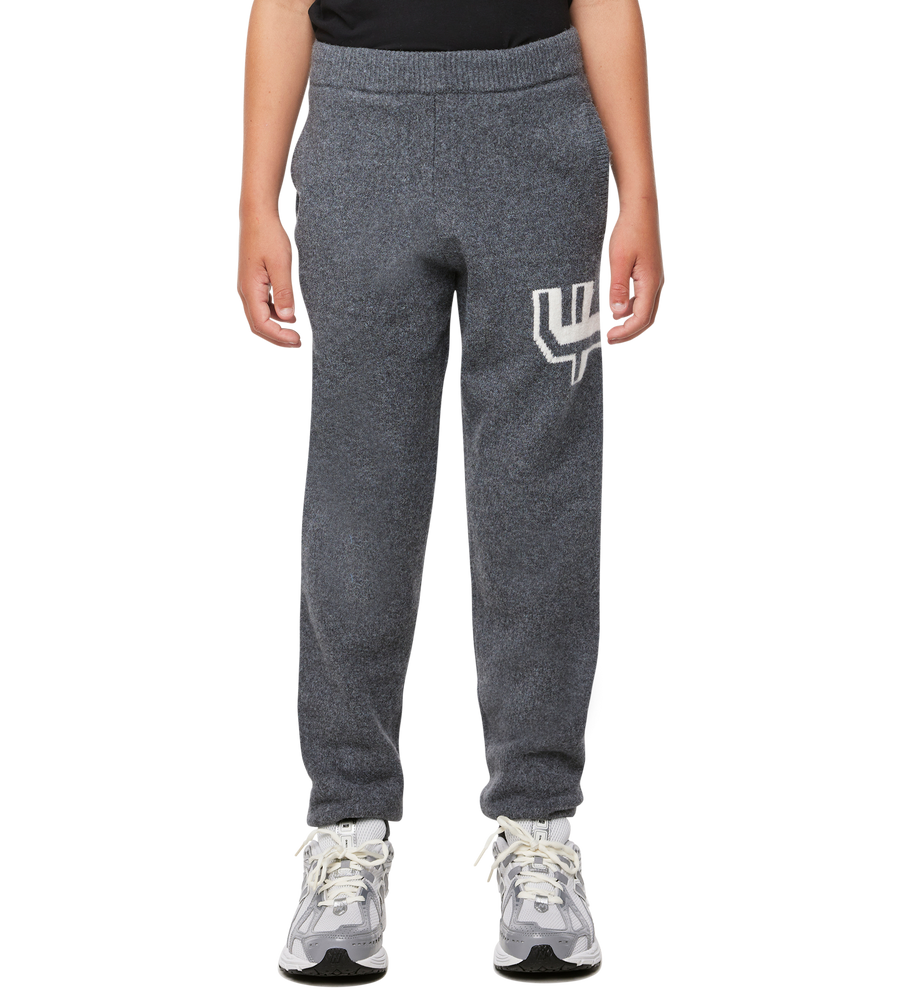 Gebreide Broek Cuffed Donkergrijs