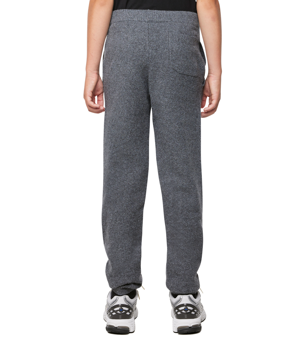 Knitted Pants Cuffed Dark Grey