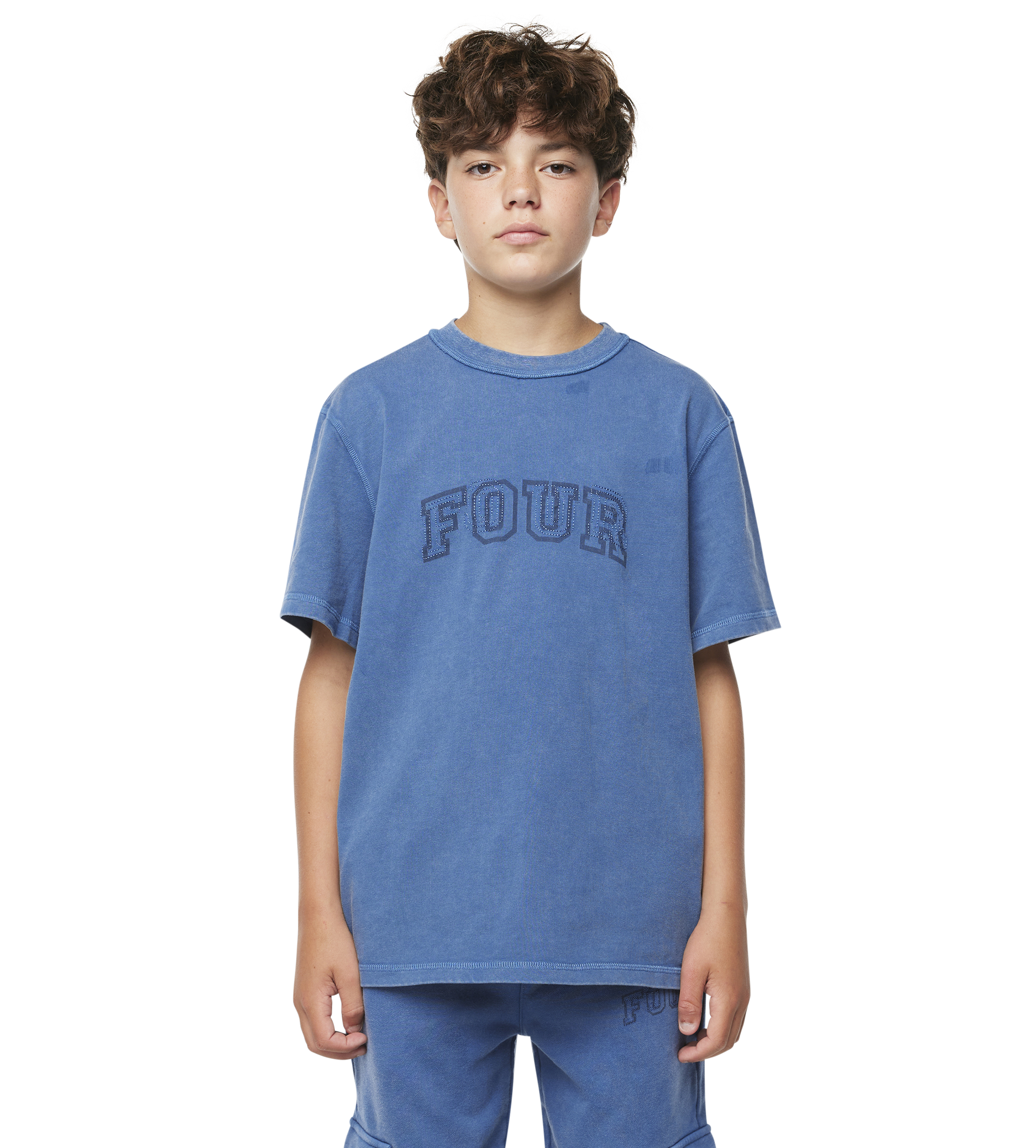 Arch T-shirt Washed Blauw