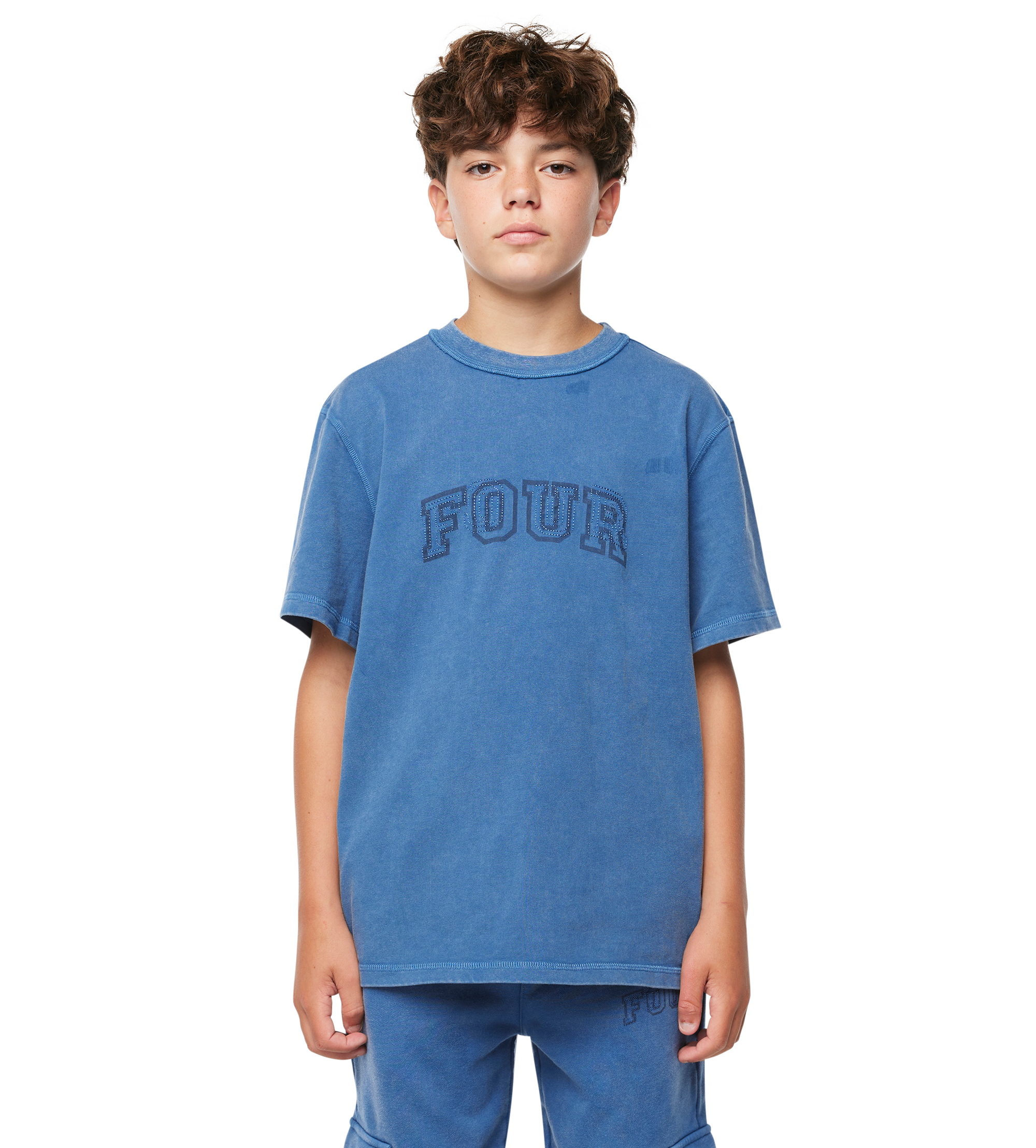 Arch T-shirt Washed Blauw