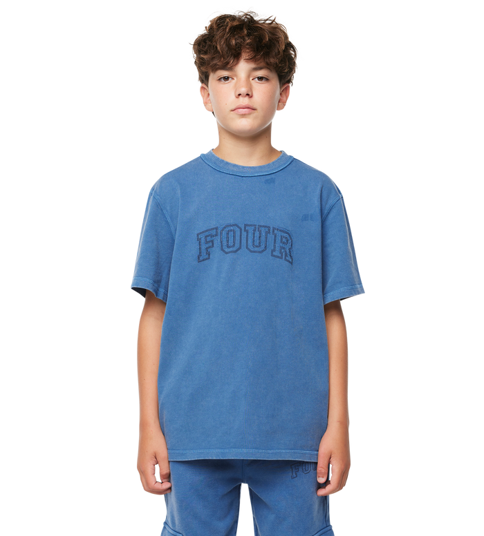 Arch T-shirt Washed Blauw