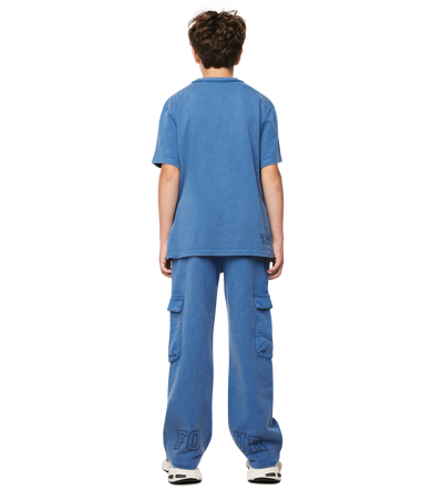 Arch T-shirt Washed Blauw