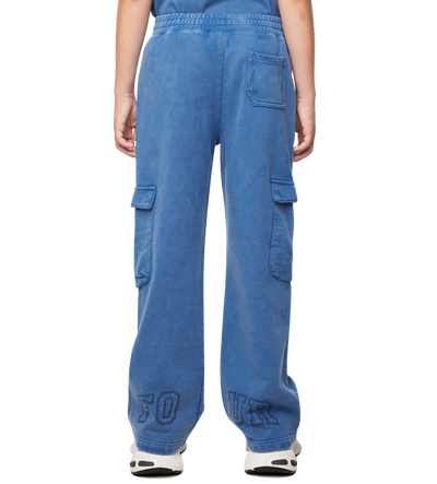 Arch Cargo Sweatpants Washed Blauw