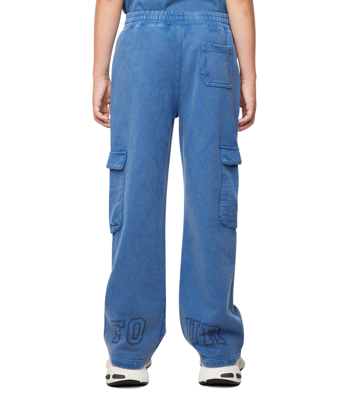 Arch Cargo Sweatpants Washed Blauw
