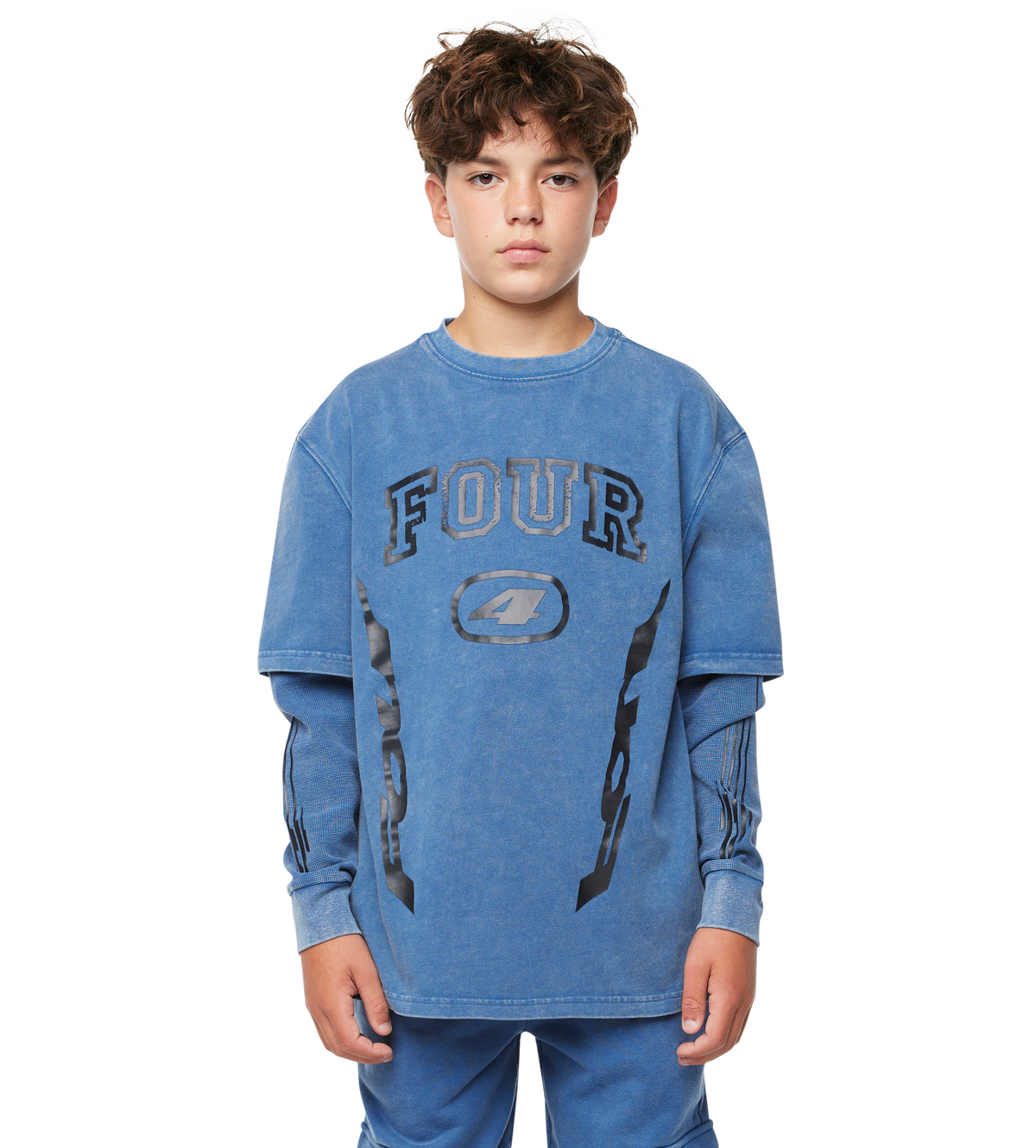 Arch DL longsleeve Washed Blauw