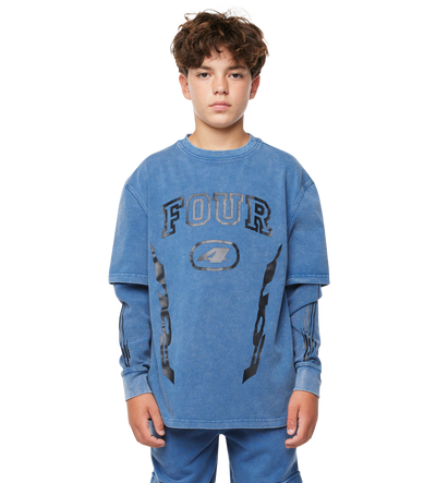 Arch DL longsleeve Washed Blauw